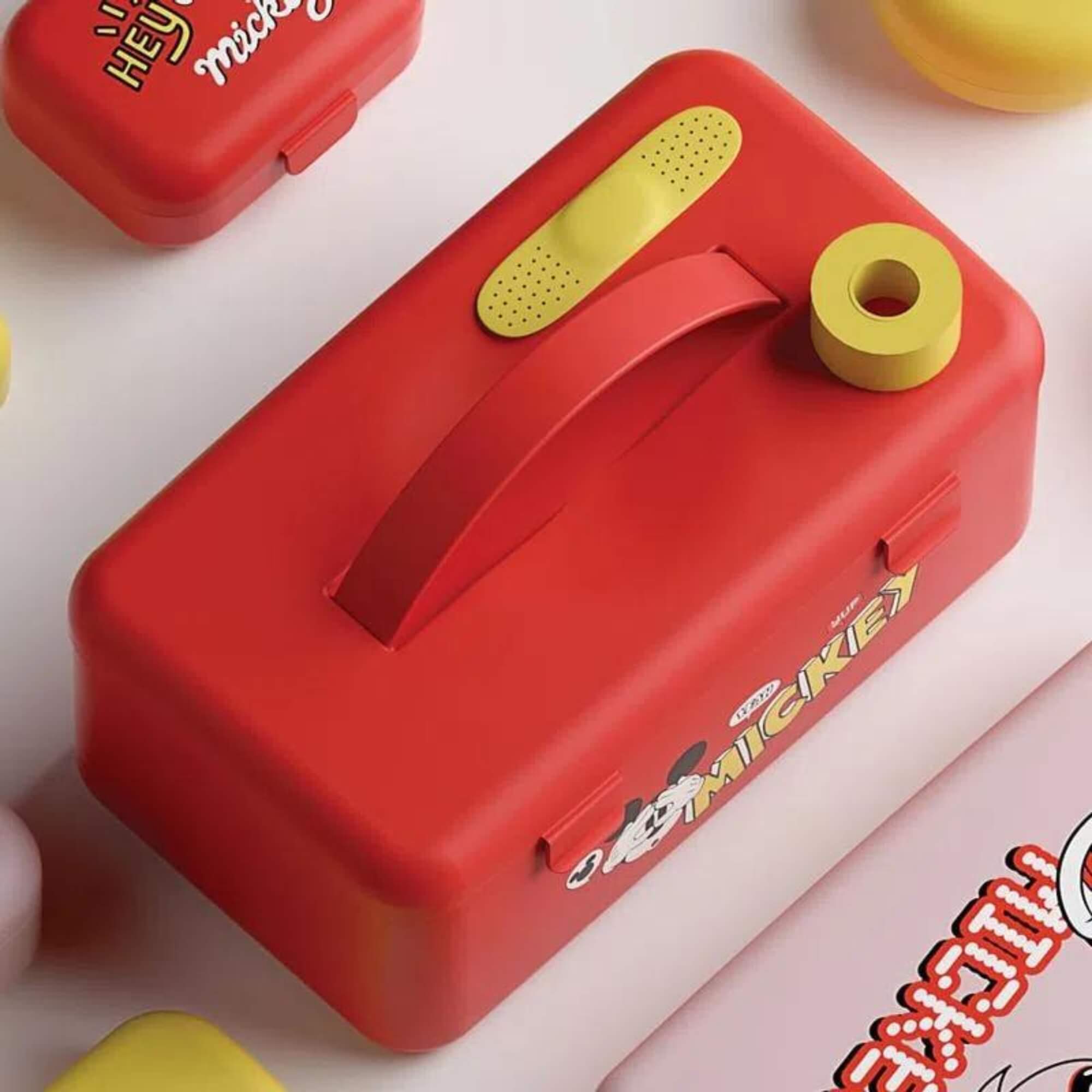 Mega Necessária, Necessaire, Lancheira Mickey Disney e Coza Vermelho - Brinox