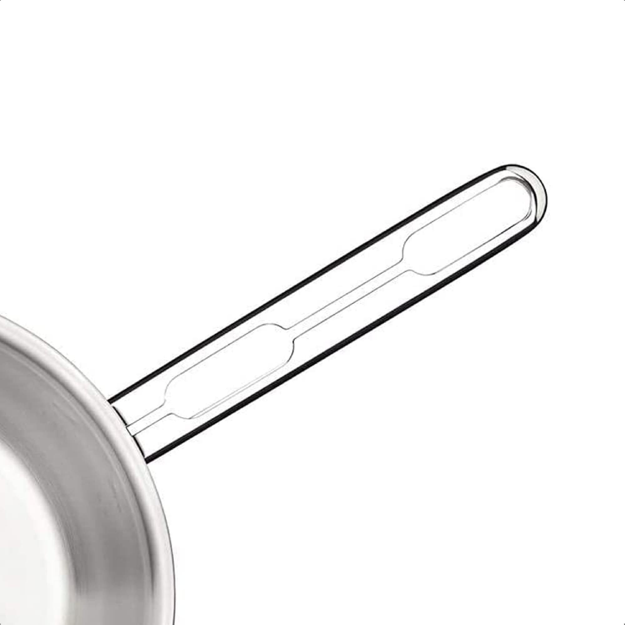 COMP Kit Frigideira De Aço Inox Allegra Beleza e Praticidade 1,30 Litros Fundo Triplo Tramontina + Tabua de Madeira