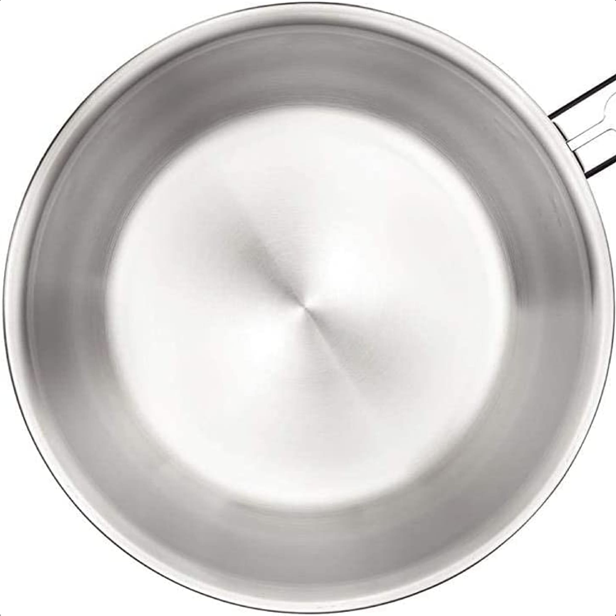 COMP Kit Frigideira De Aço Inox Allegra Beleza e Praticidade 1,30 Litros Fundo Triplo Tramontina + Tabua de Madeira
