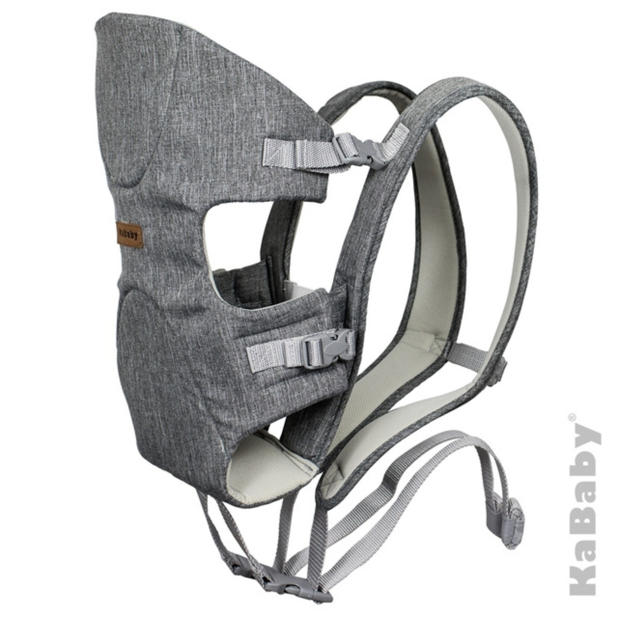 Canguru para Bebê 3 a 18 Meses Suporta até 9kg 3 Posições Air Cinza Kababy - KB17200C