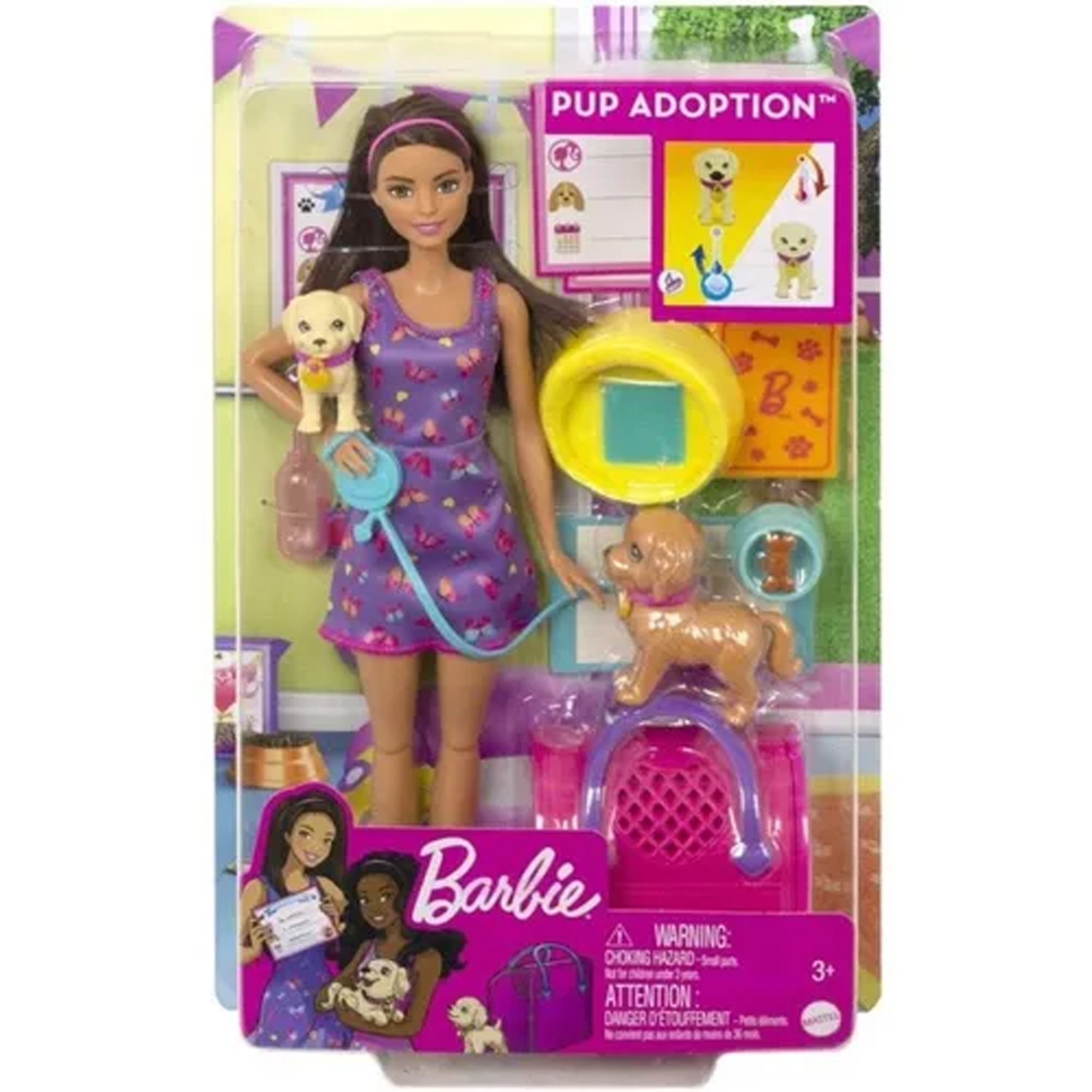 Boneca Barbie Pets Adota Cachorrinho de Estimação Dog Mattel - HKD86