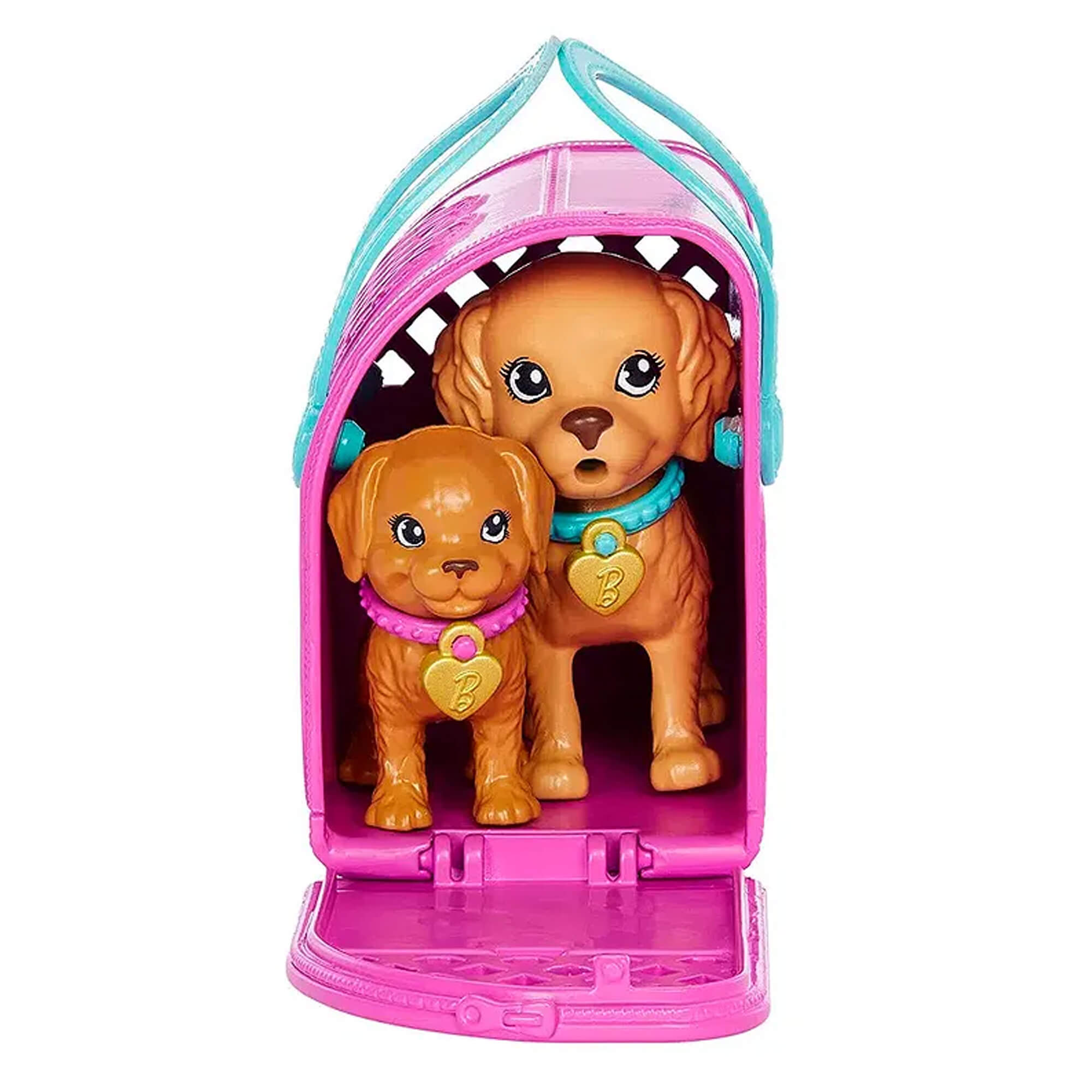 Boneca Barbie Negra Family Adota um Cachorrinho Pet Com Acessórios Cabelo Preto Mattel - HKD87