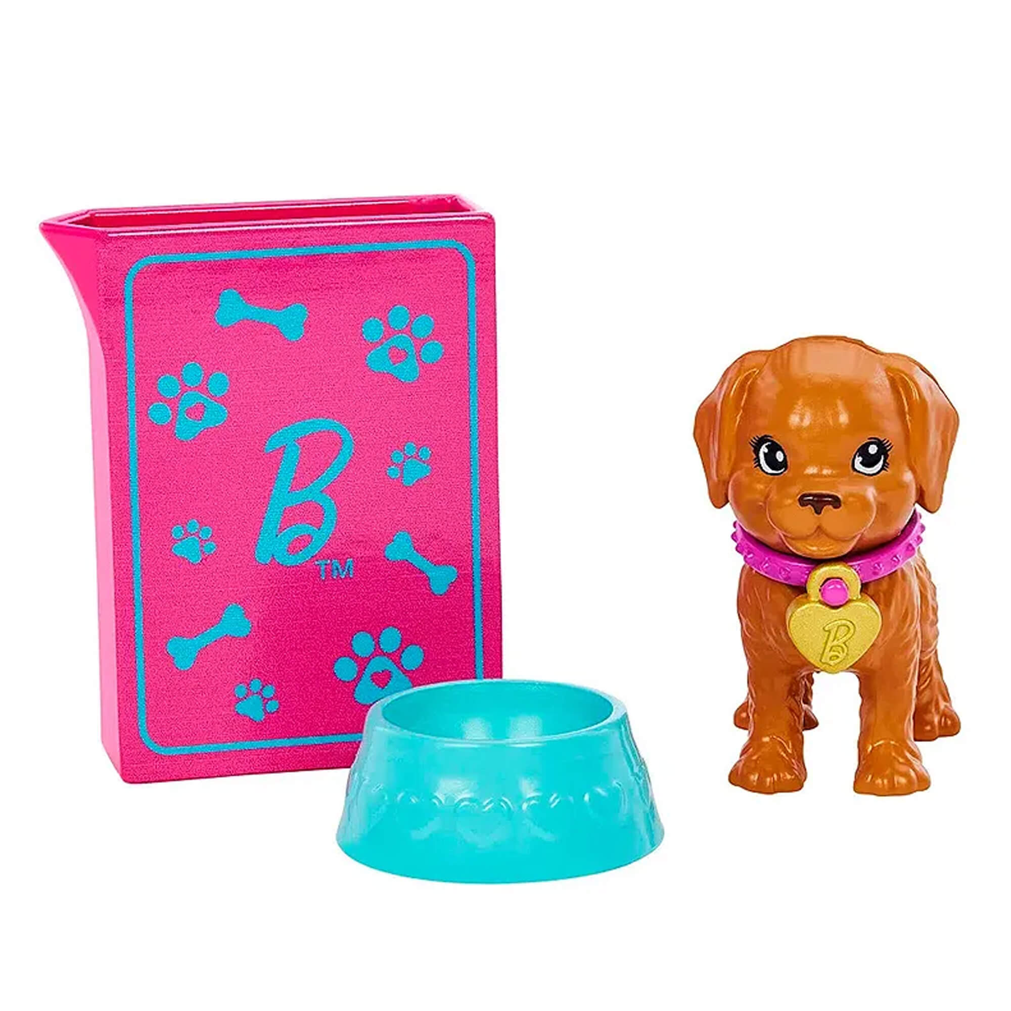 Boneca Barbie Negra Family Adota um Cachorrinho Pet Com Acessórios Cabelo Preto Mattel - HKD87