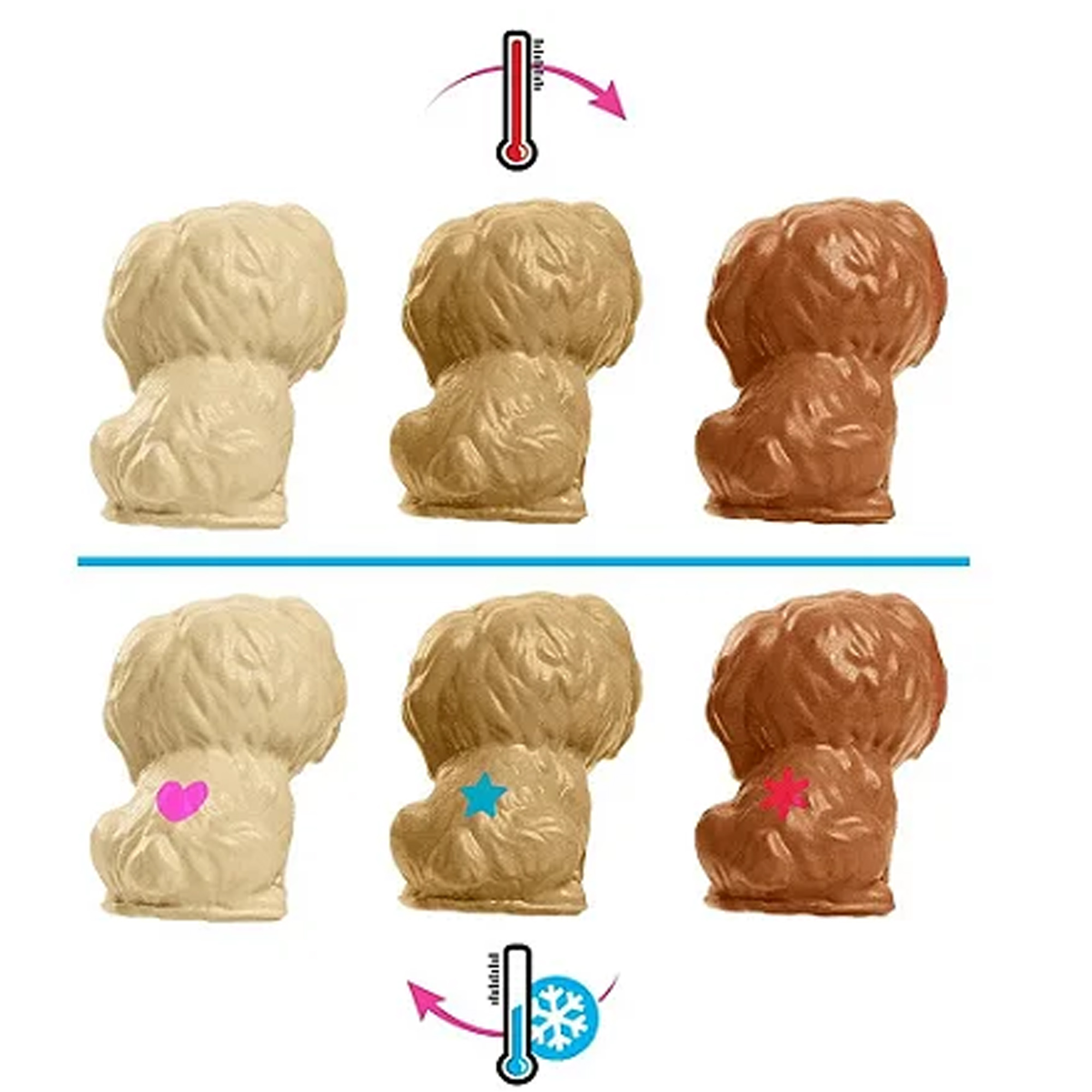 Boneca Barbie Morena Articulada Pets Cachorrinhos Recém-Nascidos Brincadeira Menina Mattel - HCK76