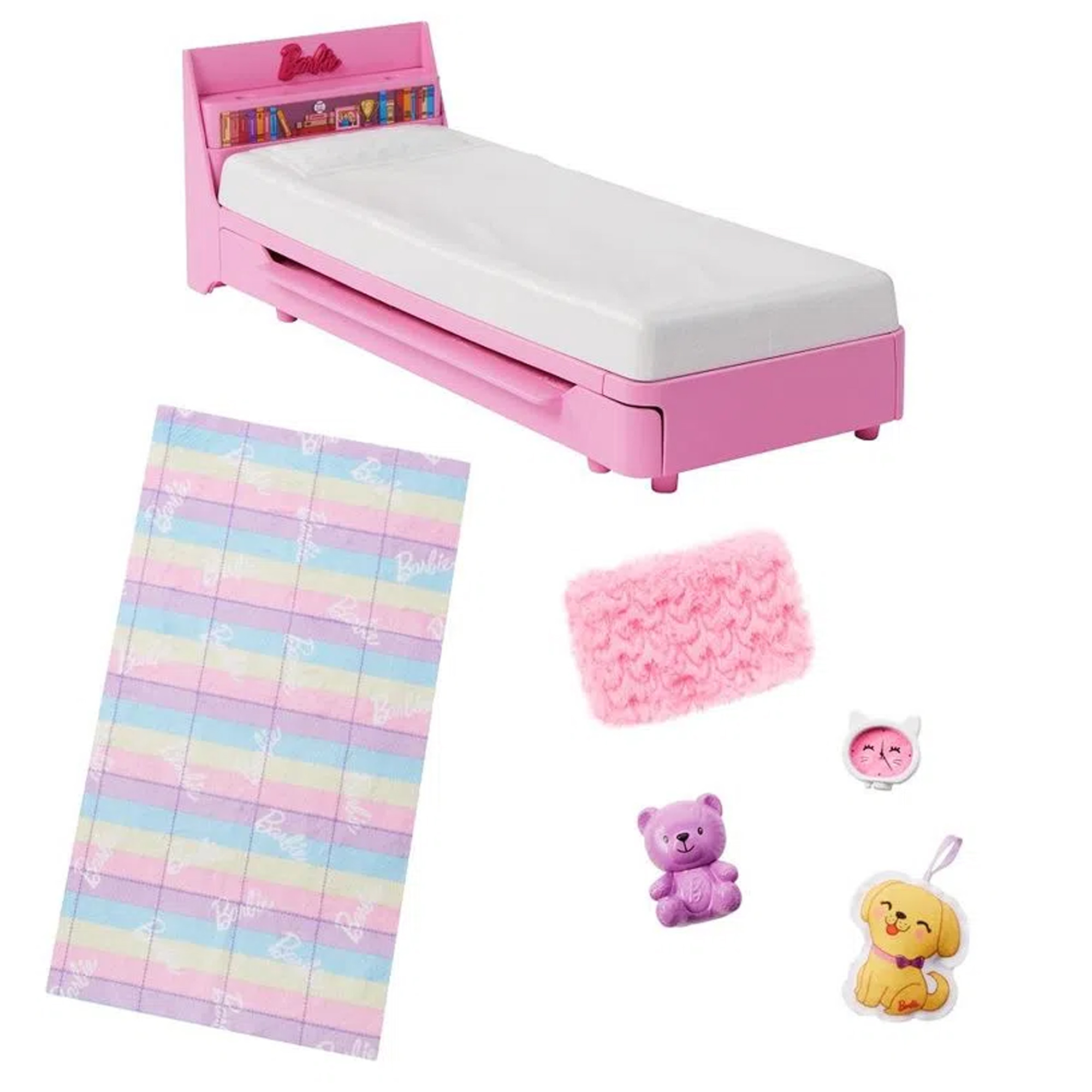 Barbie Family Hora de Dormir Cama e Acessórios Sortidos Mattel - HMM64