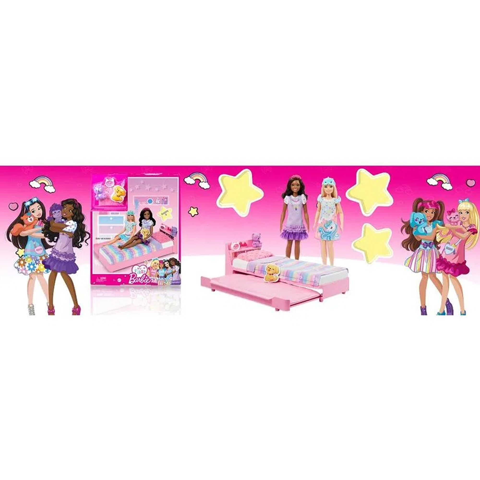 Barbie Family Hora de Dormir Cama e Acessórios Sortidos Mattel - HMM64