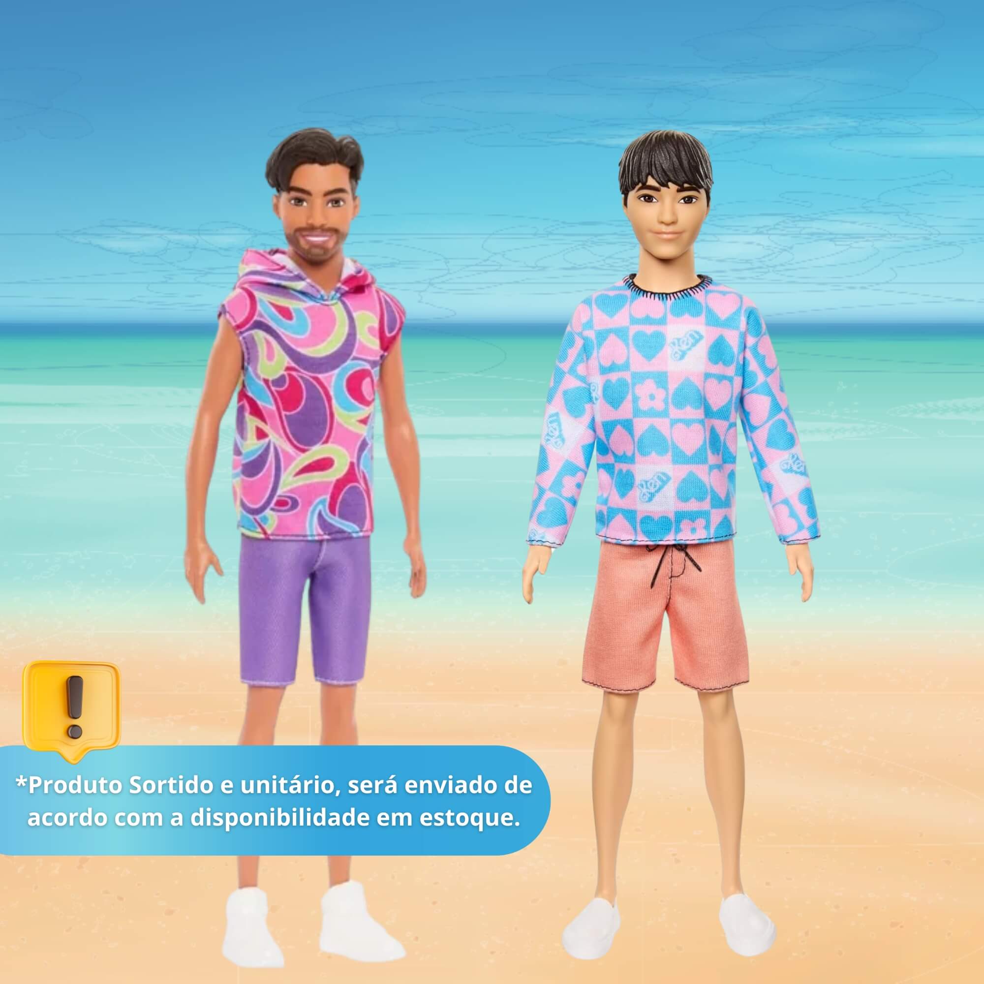 Ken Fashionista Barbie Boneco Articulado Sortido e Unitário Mattel - DWK44
