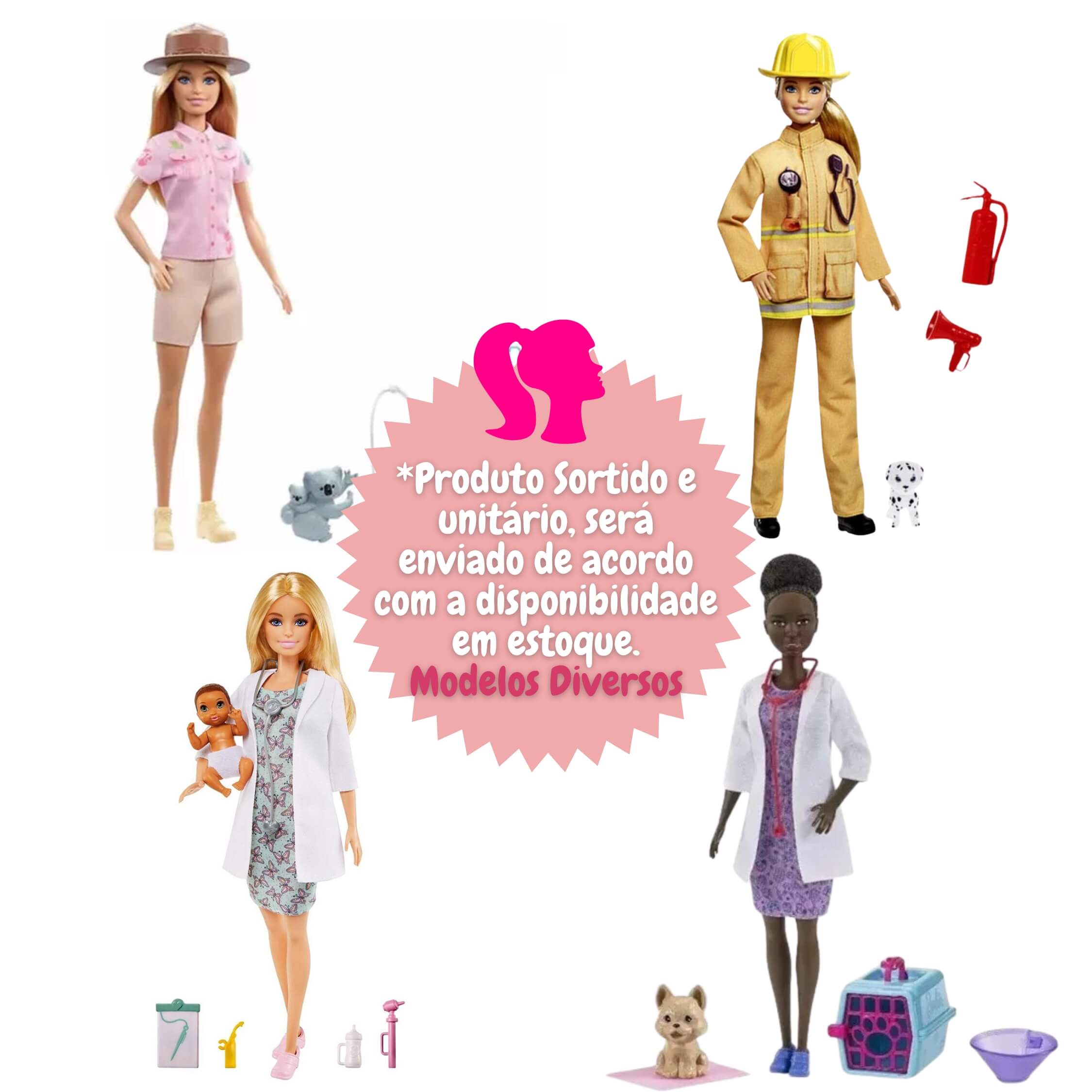 Boneca Barbie Profissões Sortida e Unitária Deluxe GYJ98 Mattel - 088158
