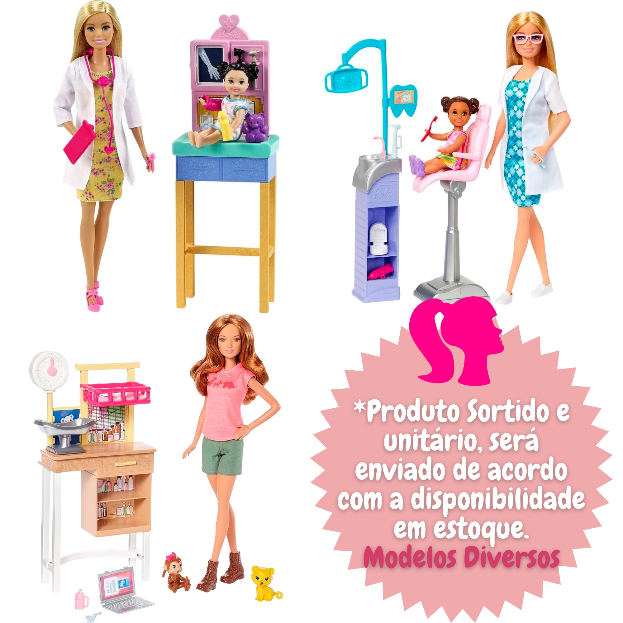 Boneca Barbie Profissões Sortida e Unitária Mattel - DHB63
