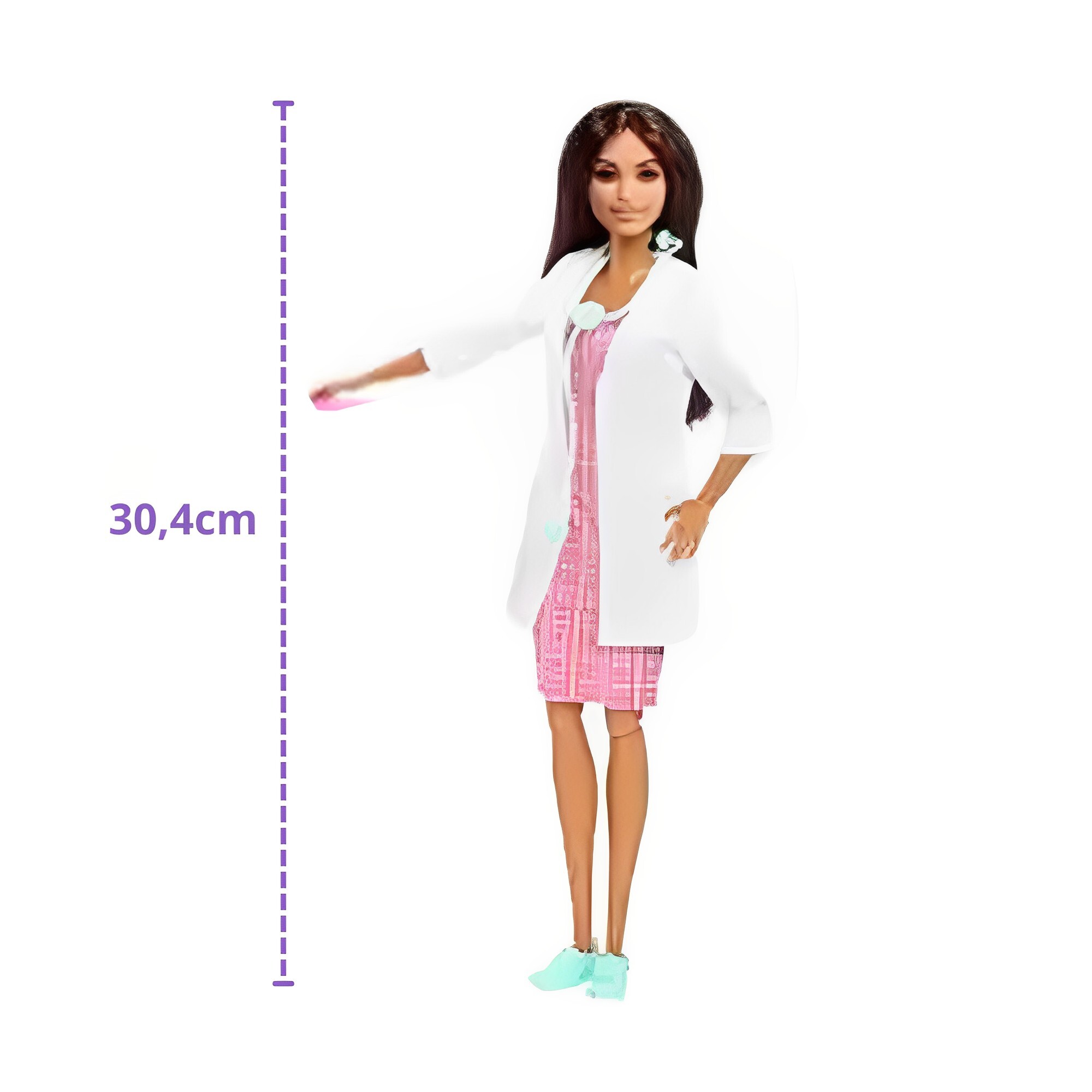 Boneca Barbie Doutora Clínica Médica Cenário Playset Profissões com Acessórios Mattel - GTN61