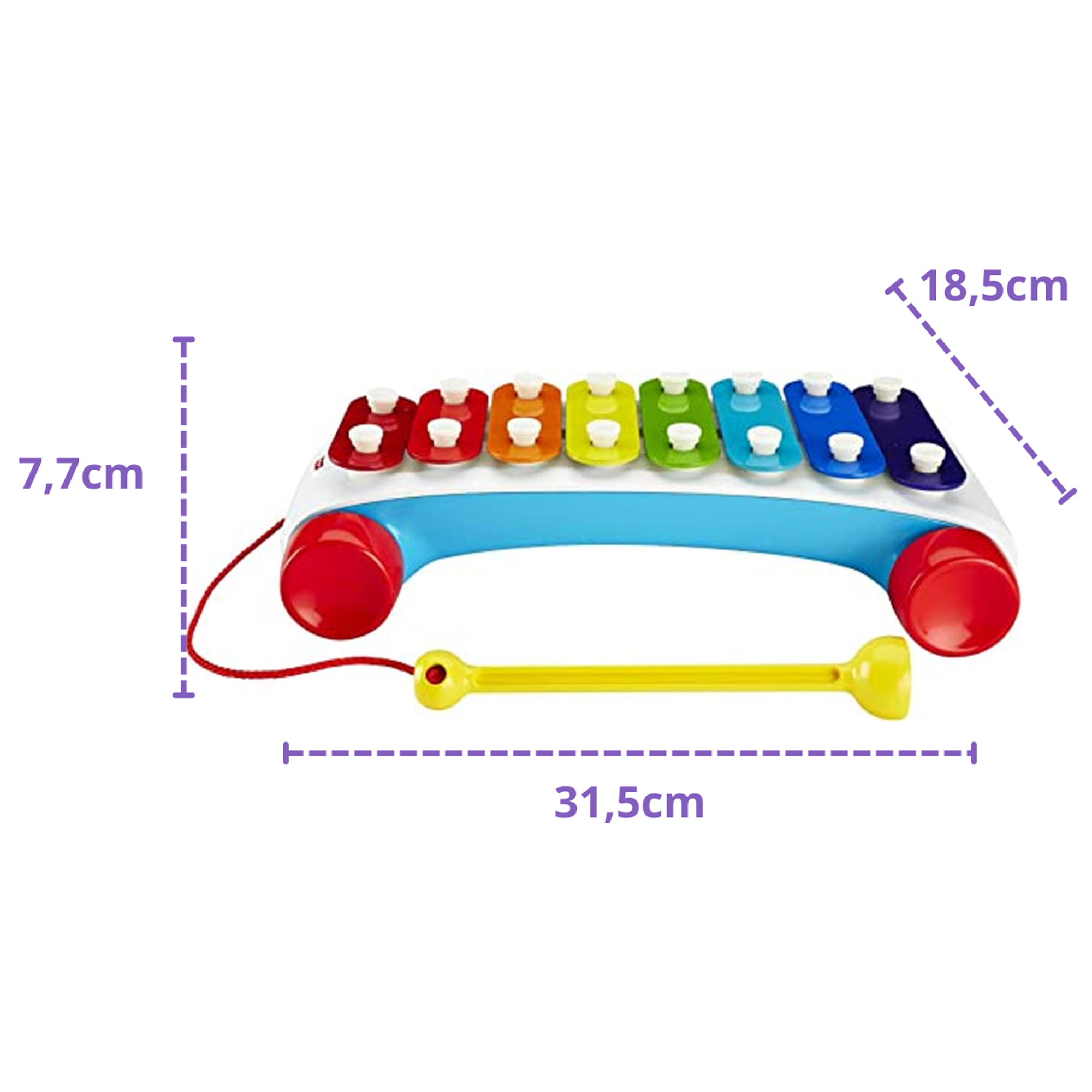 Xilofone Brinquedo Musical Instrumental Infantil Bebê +18 meses Baby Fisher Price Mattel - CMY09
