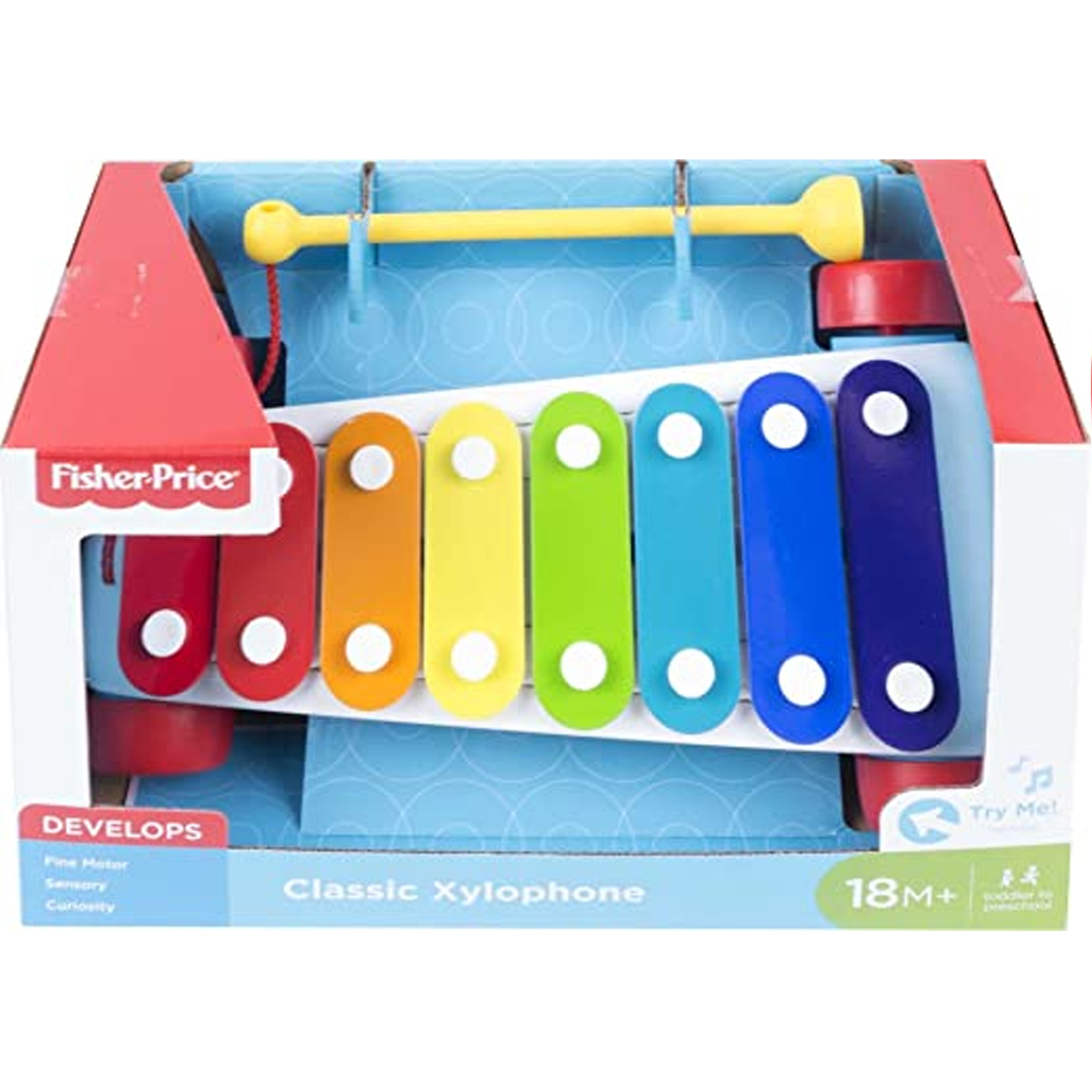 Xilofone Brinquedo Musical Instrumental Infantil Bebê +18 meses Baby Fisher Price Mattel - CMY09