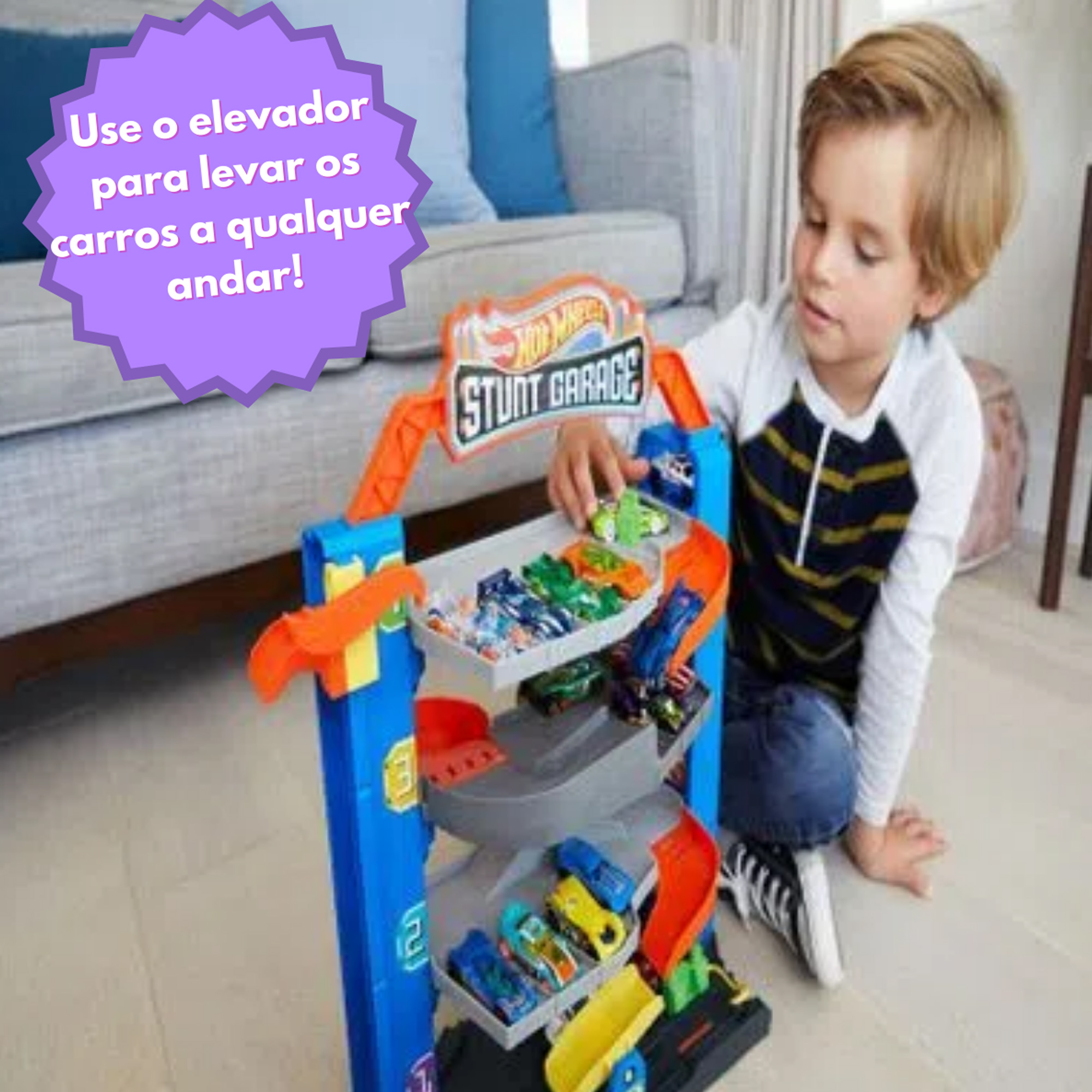 Brinquedo Pista Garagem de Manobras com Elevador Hot Wheels City Mattel - GNL70