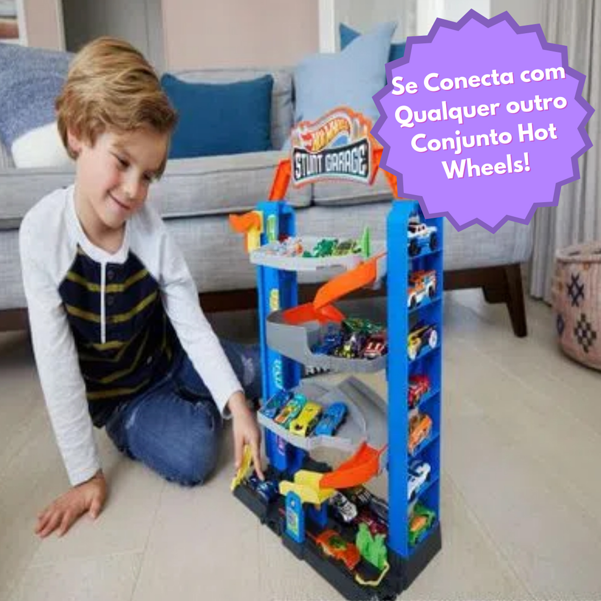 Brinquedo Pista Garagem de Manobras com Elevador Hot Wheels City Mattel - GNL70