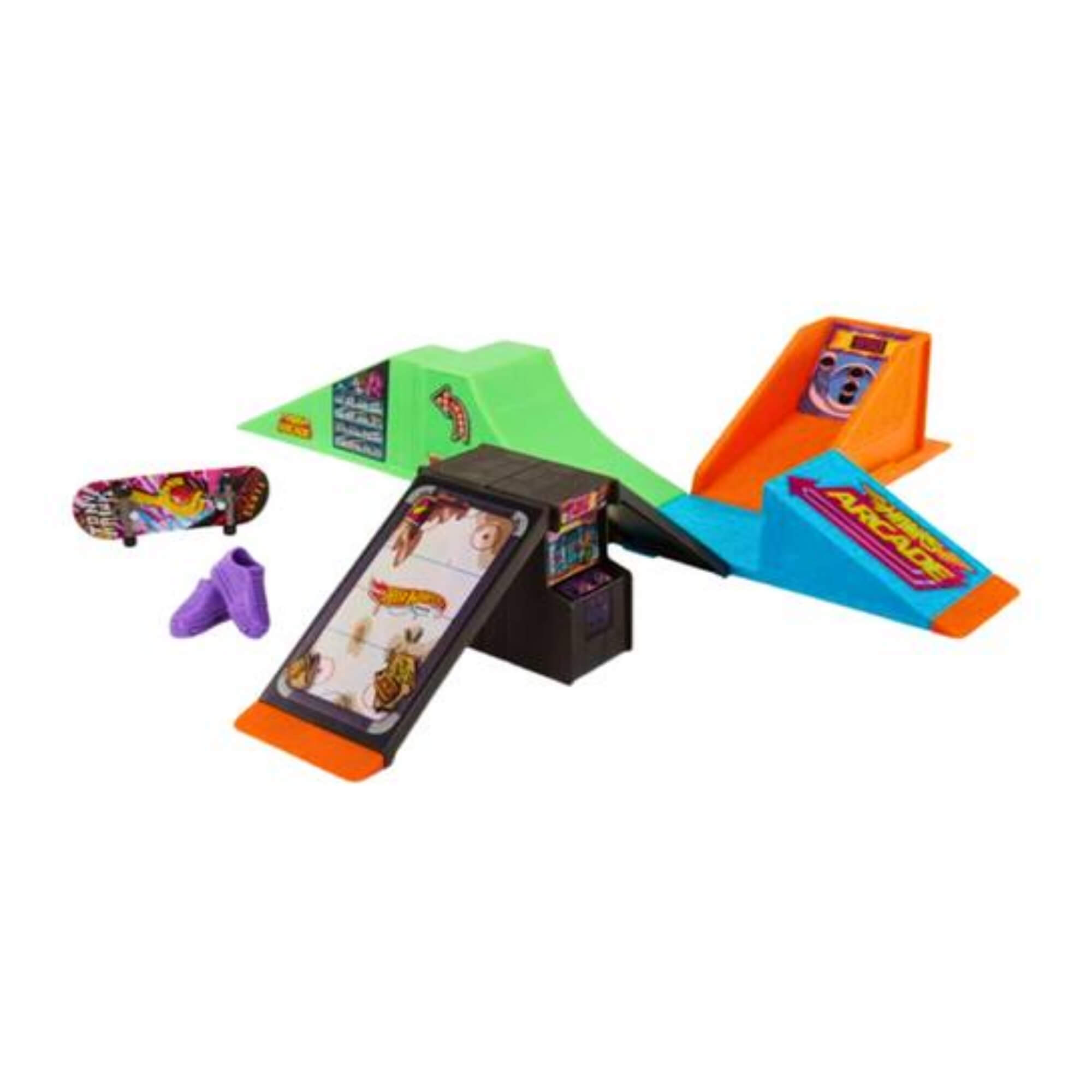 Hot Wheels Skate de Dedo Conjunto de Rampas Donut Skatepark Unidade Sortida Mattel - HGT91