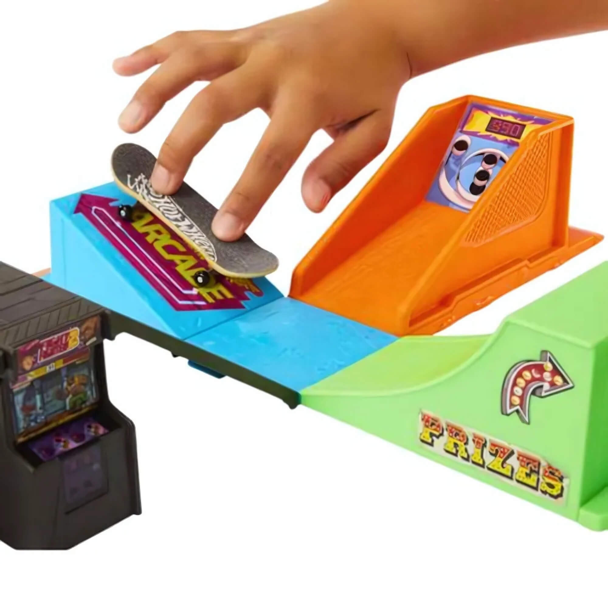 Hot Wheels Skate de Dedo Conjunto de Rampas Donut Skatepark Unidade Sortida Mattel - HGT91
