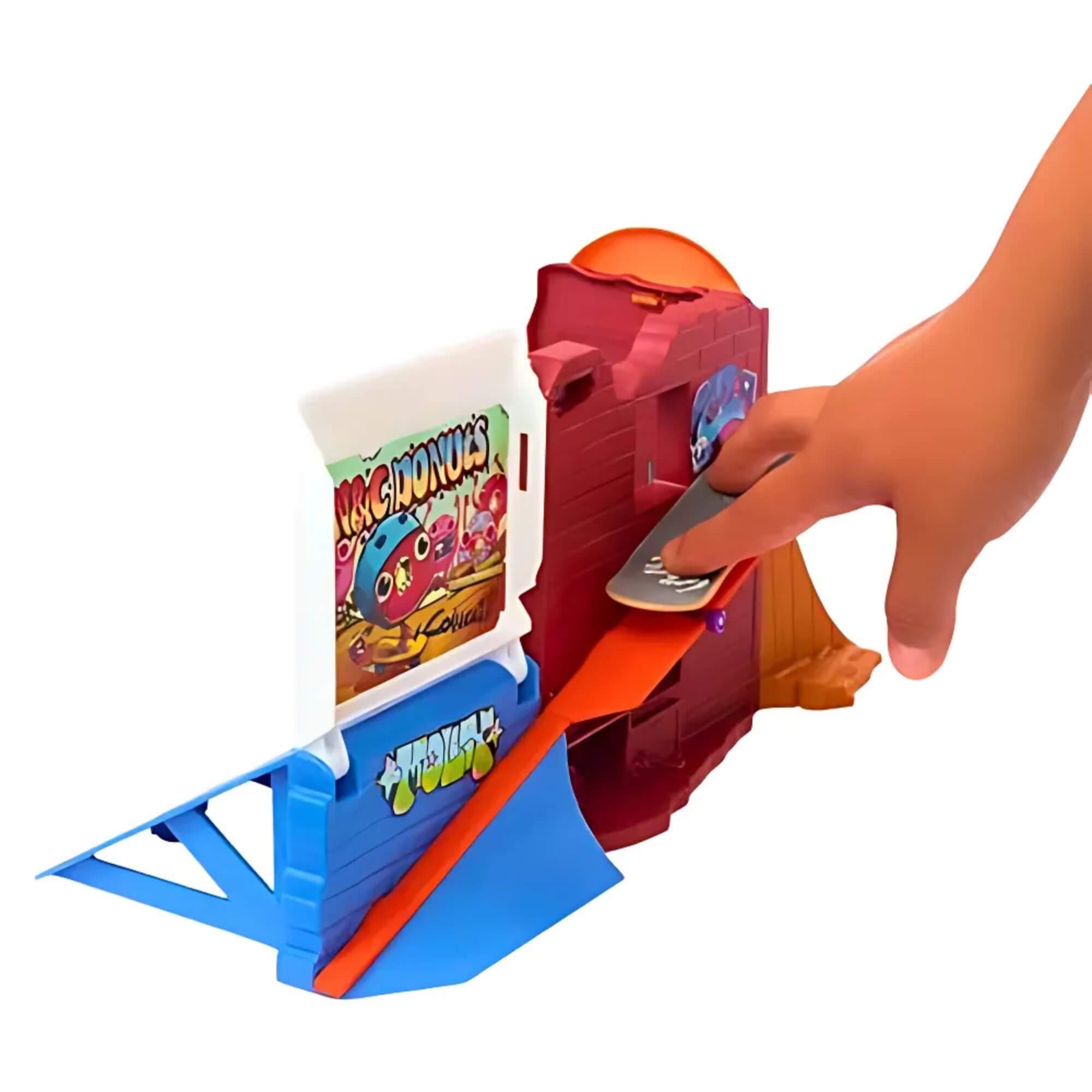 Hot Wheels Skate de Dedo Conjunto de Rampas Donut Skatepark Unidade Sortida Mattel - HGT91