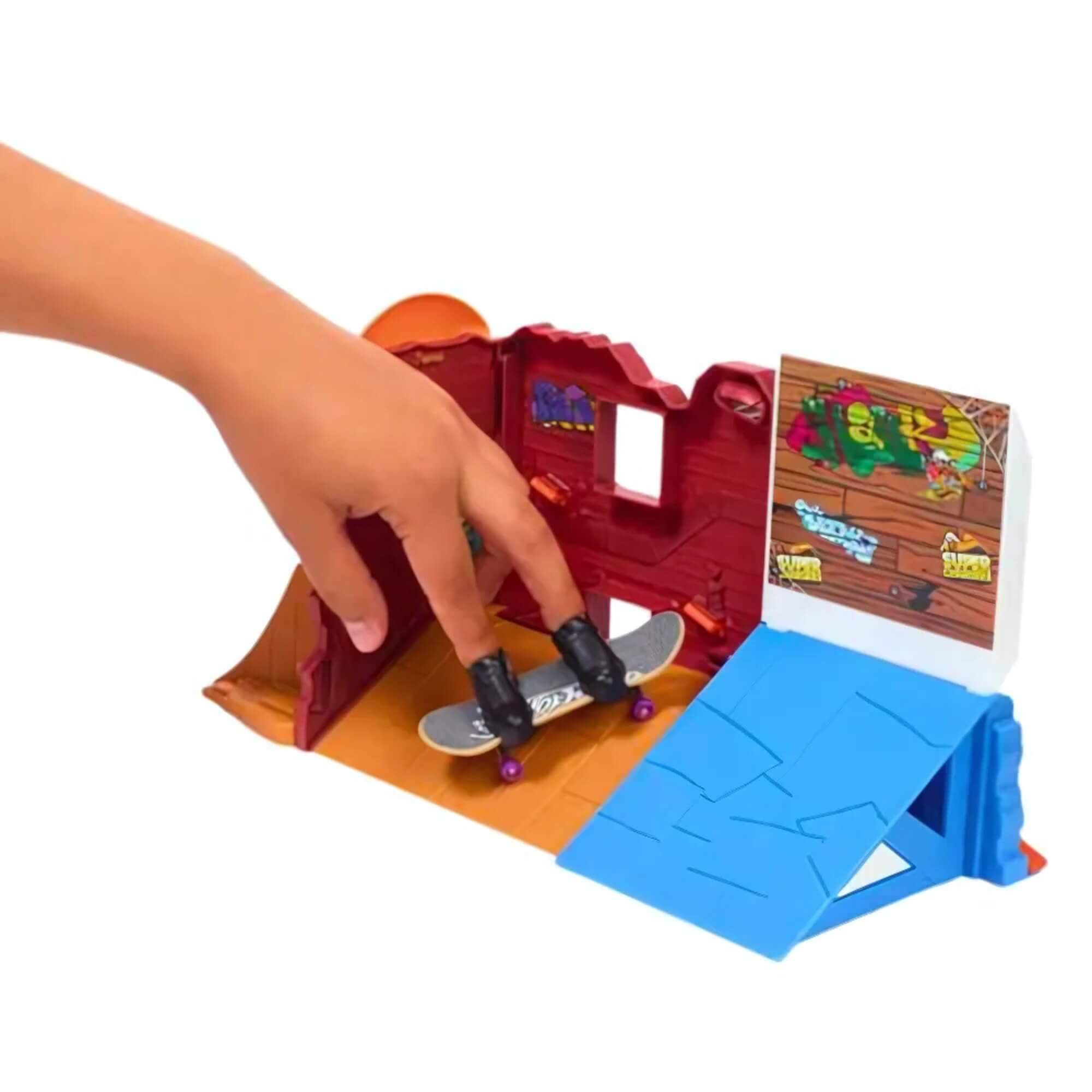 Hot Wheels Skate de Dedo Conjunto de Rampas Donut Skatepark Unidade Sortida Mattel - HGT91
