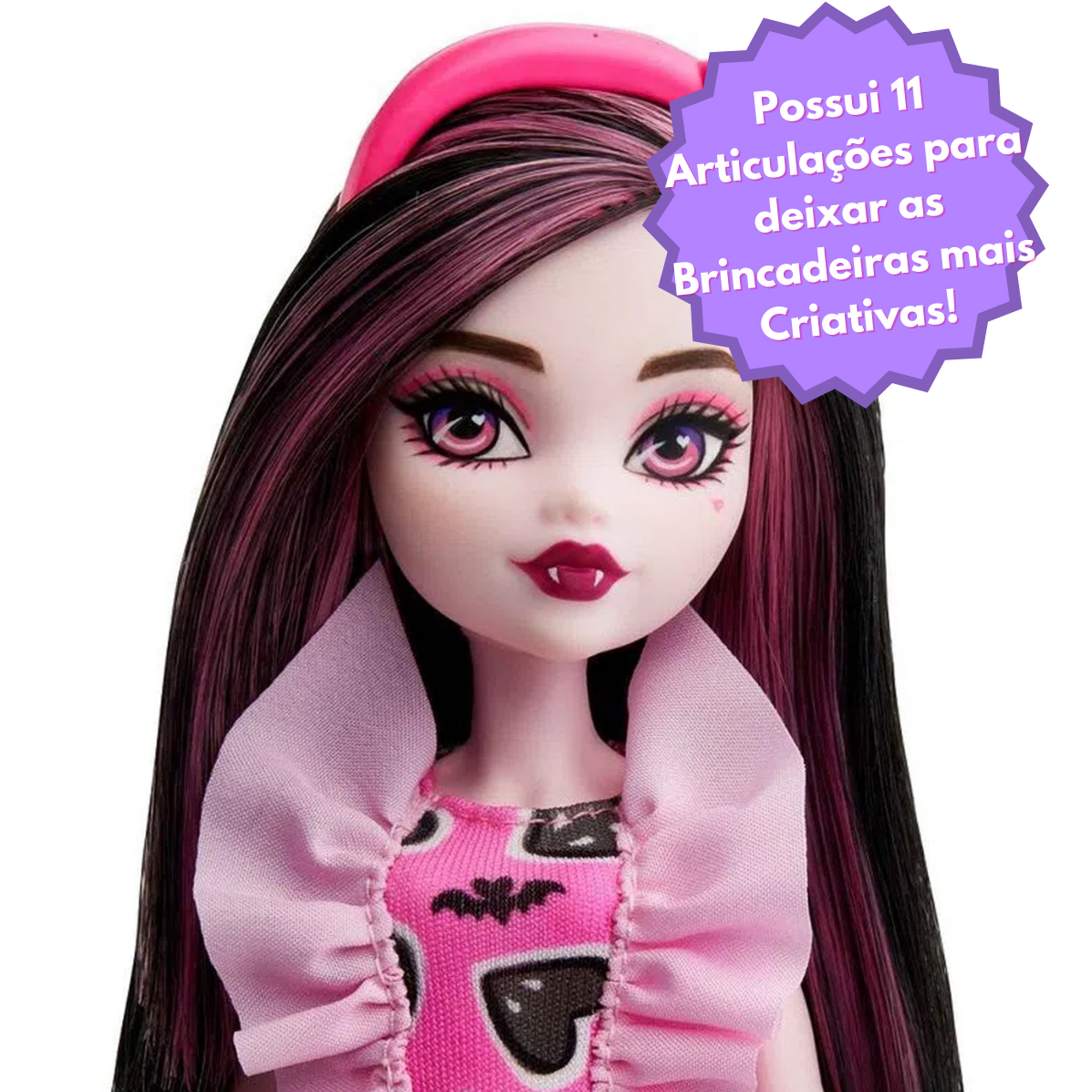 Boneca Monster High Draculaura com Acessórios Brinquedo Colecionável Presente Mattel - HKY74