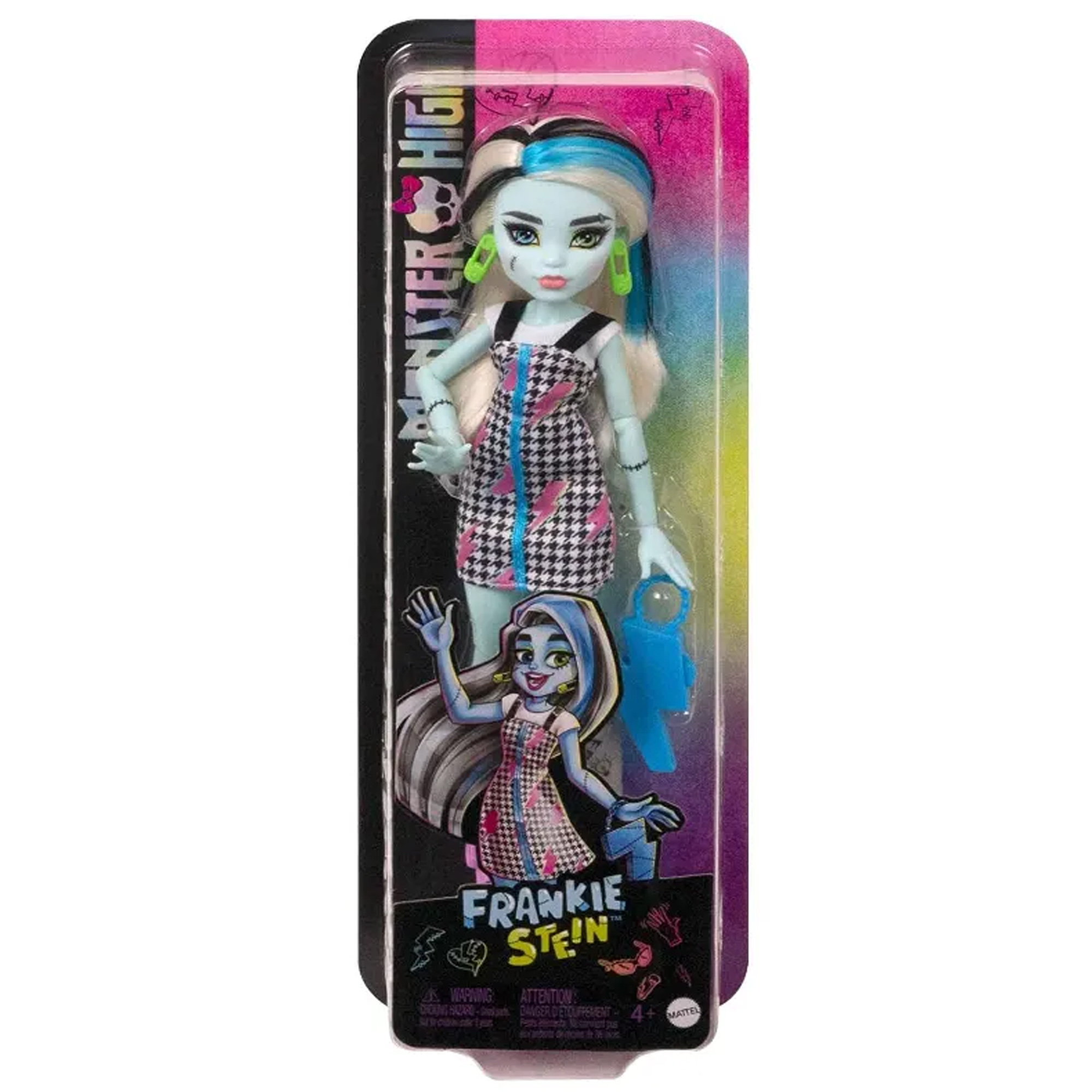 Boneca Monster High Frankie Stein Brinquedo Colecionável com Acessórios Presente Mattel - HKY76