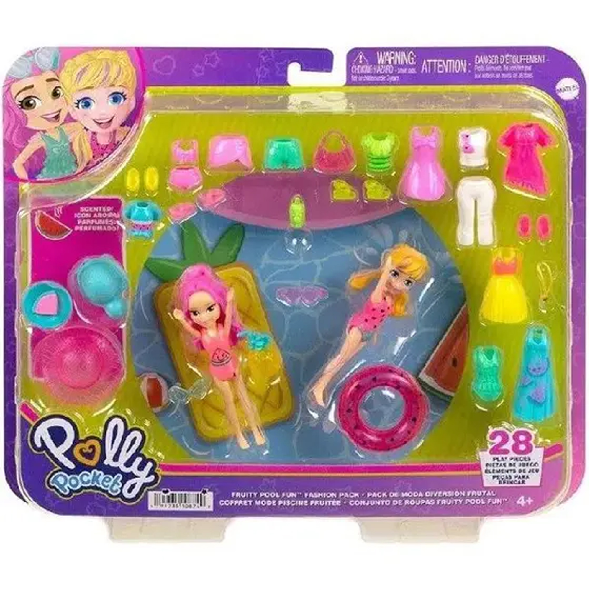 Brinquedo Infantil Polly Pocket Conjunto de Moda Grande Unidade Sortido Mattel - HNF51