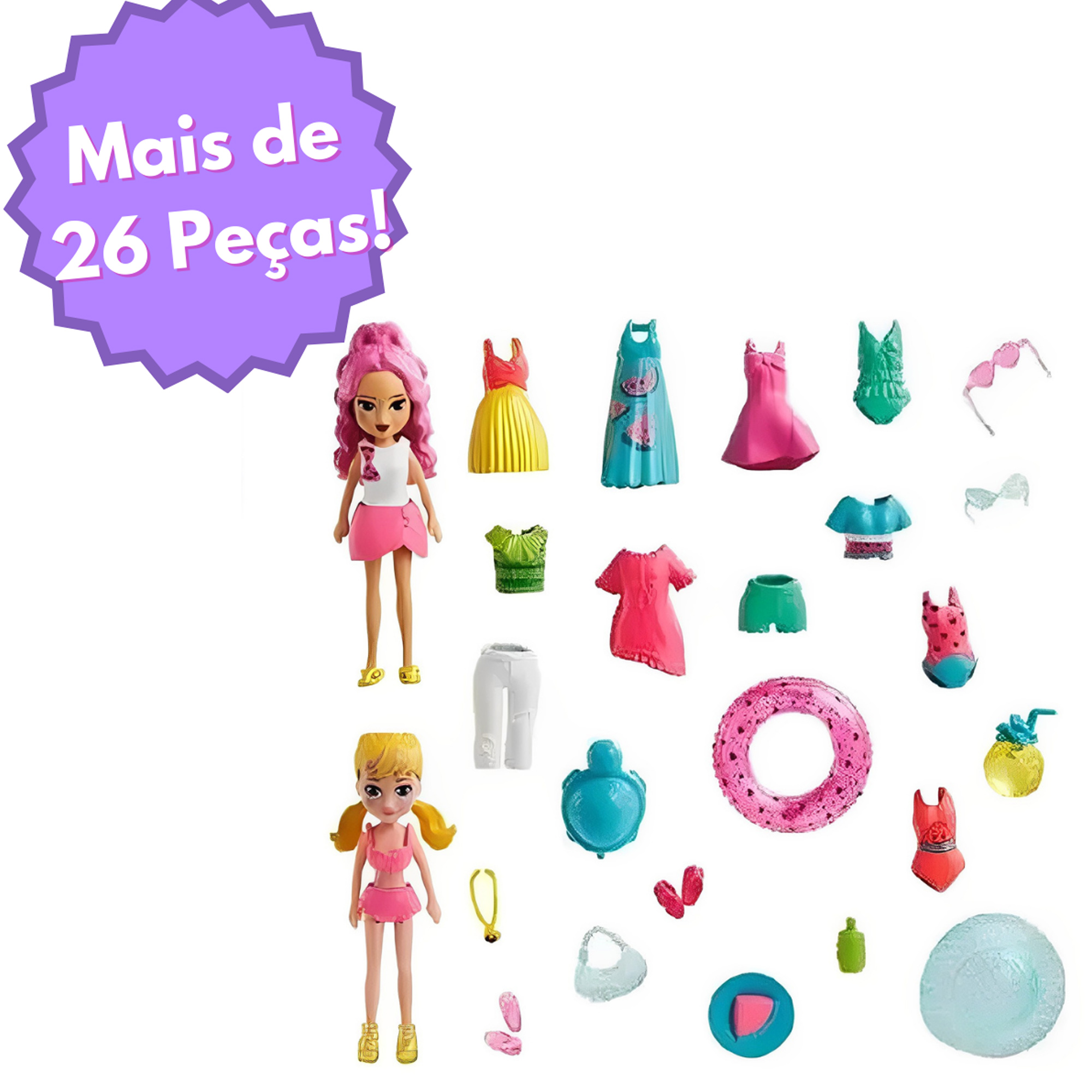 Brinquedo Infantil Polly Pocket Conjunto de Moda Grande Unidade Sortido Mattel - HNF51