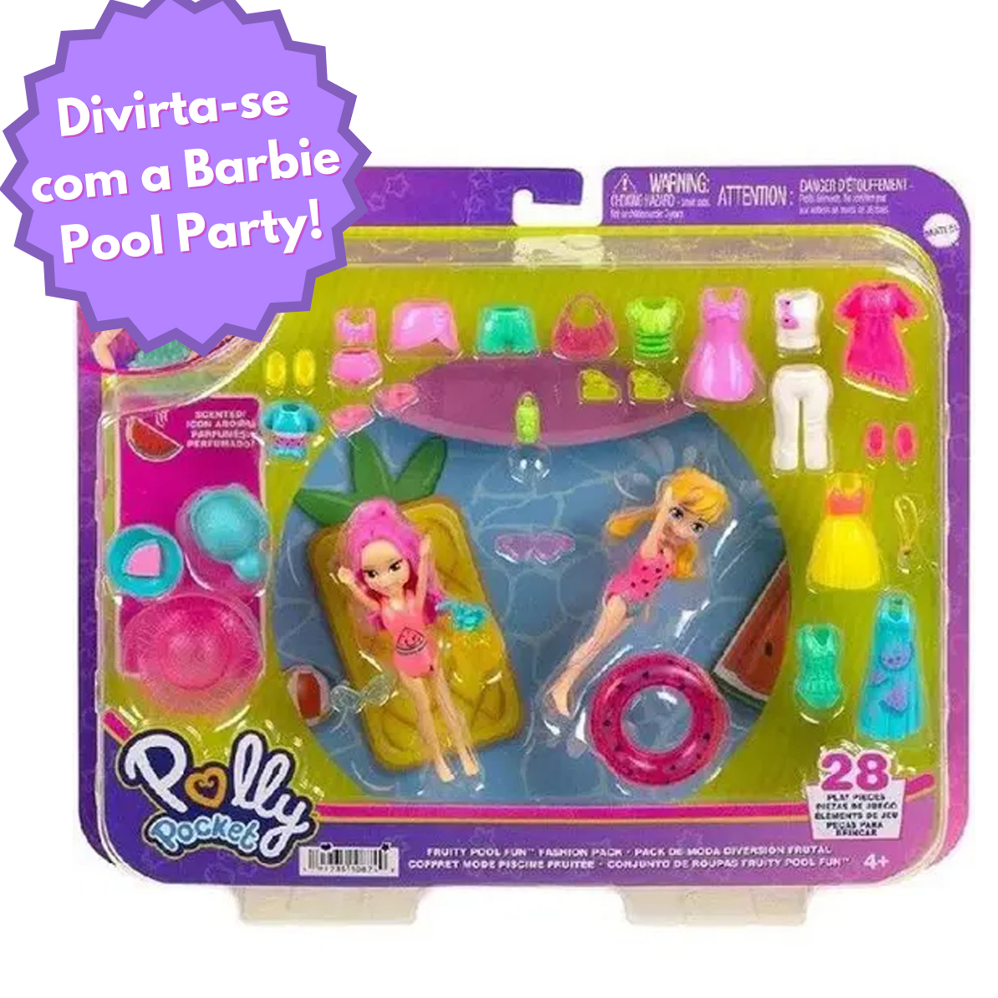 Brinquedo Infantil Polly Pocket Conjunto de Moda Grande Unidade Sortido Mattel - HNF51