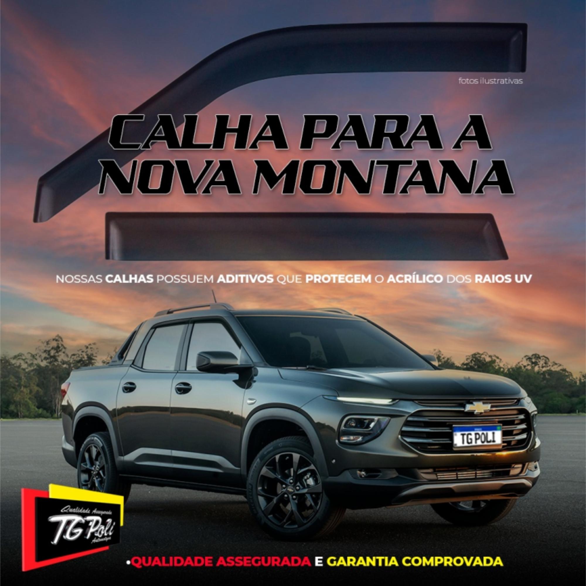 Calha De Chuva Defletor Slim Nova Montana 2023 4 portas Tg Poli - 23.040