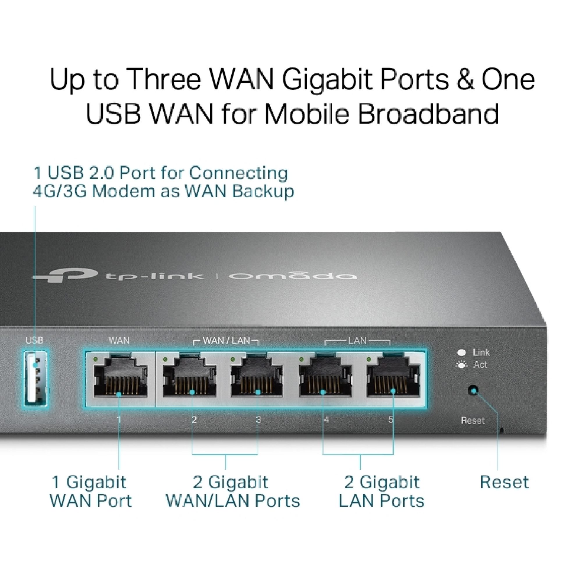 Roteador TP-Link TL-ER605 VPN Gigabit Multi-WAN SafeStream TP-Link - TPN0252