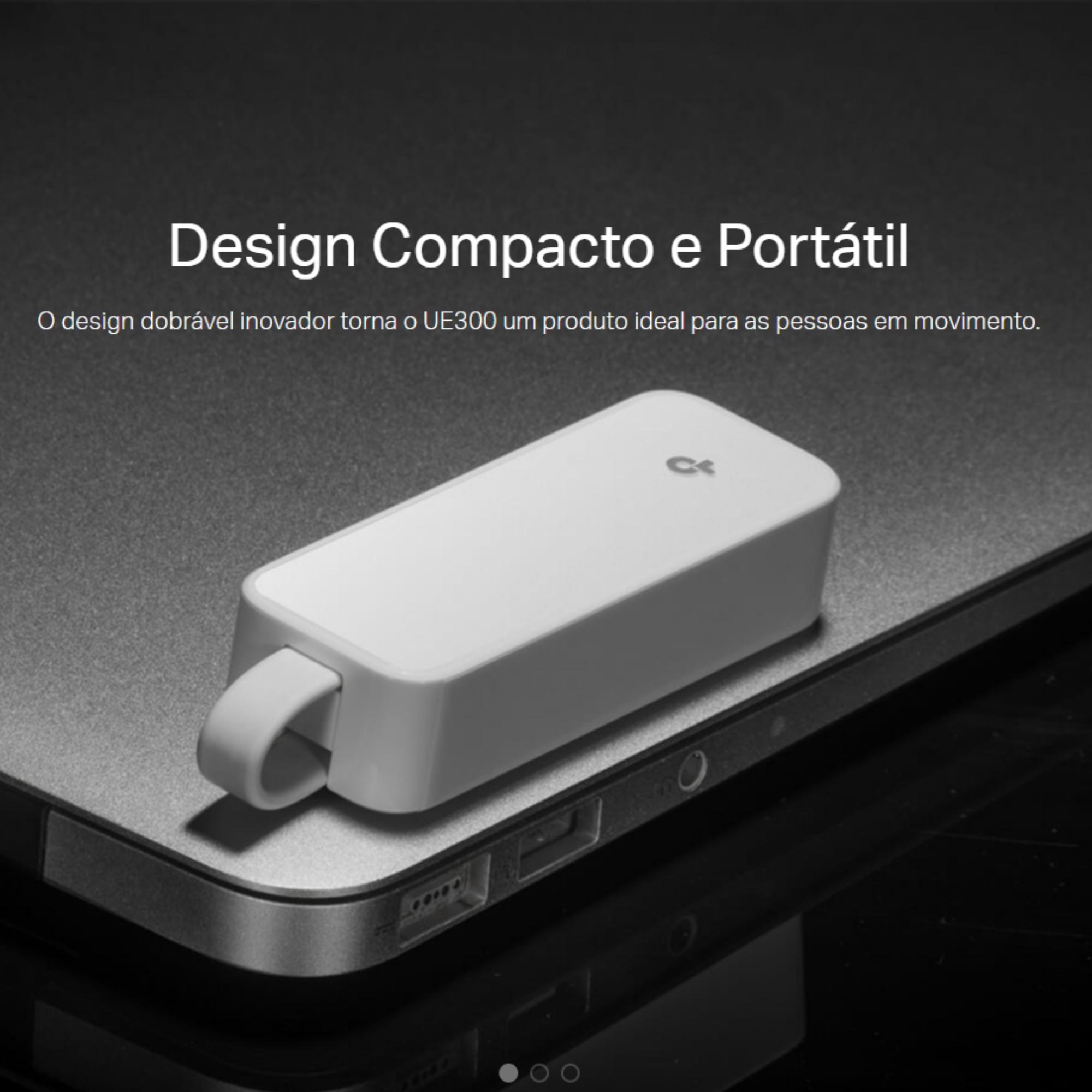 Adaptador de Rede USB 3.0 para Rede 10/100/1000 Mbps Plug and Play TP-Link - UE300