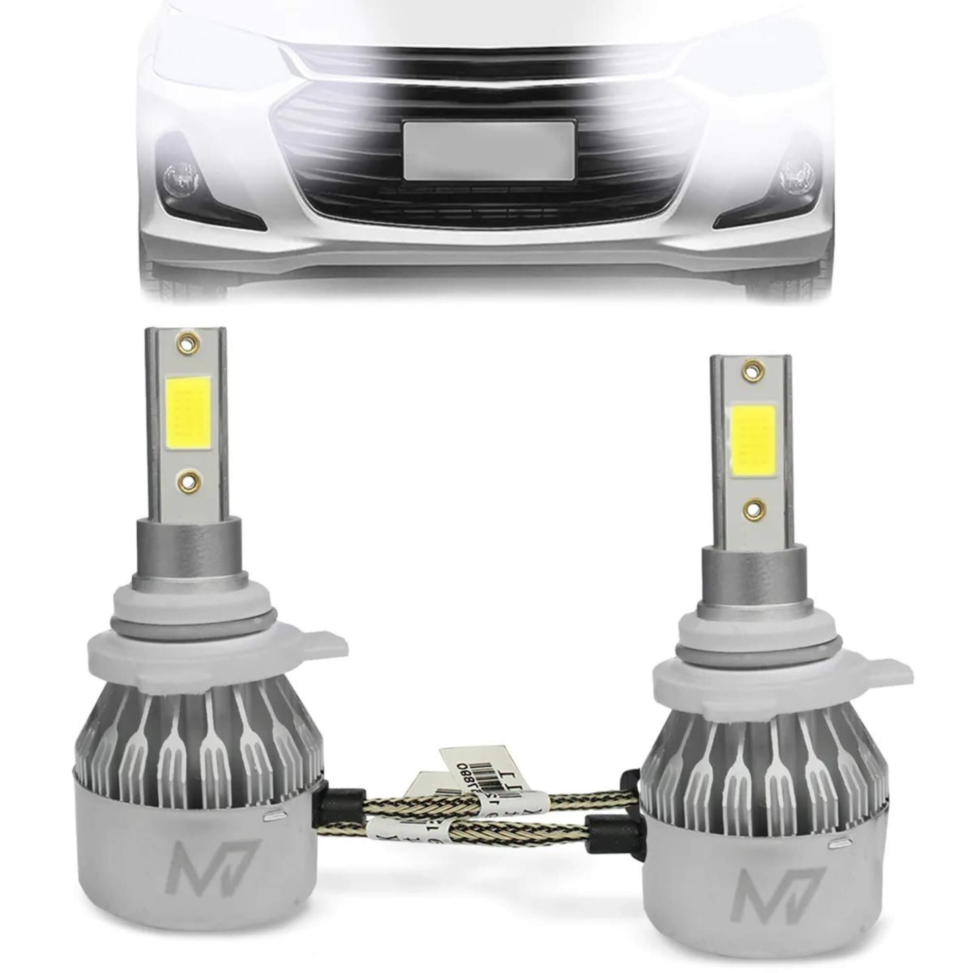 Kit lâmpadas LED 6000K M7 HEADLIGHT 3200 Lumens 38w JR8 HB4 HB3 H7 H3 H27 H16 H11 H4 Encaixe da Lâmpada:H4