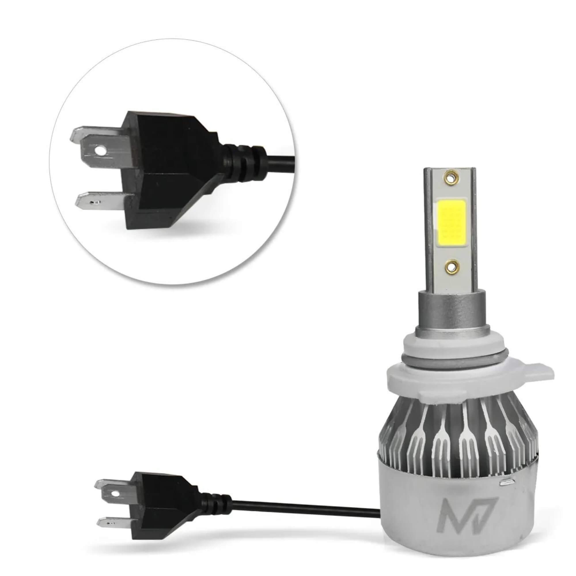 Kit lâmpadas LED 6000K M7 HEADLIGHT 3200 Lumens 38w JR8 HB4 HB3 H7 H3 H27 H16 H11 H4 Encaixe da Lâmpada:H4