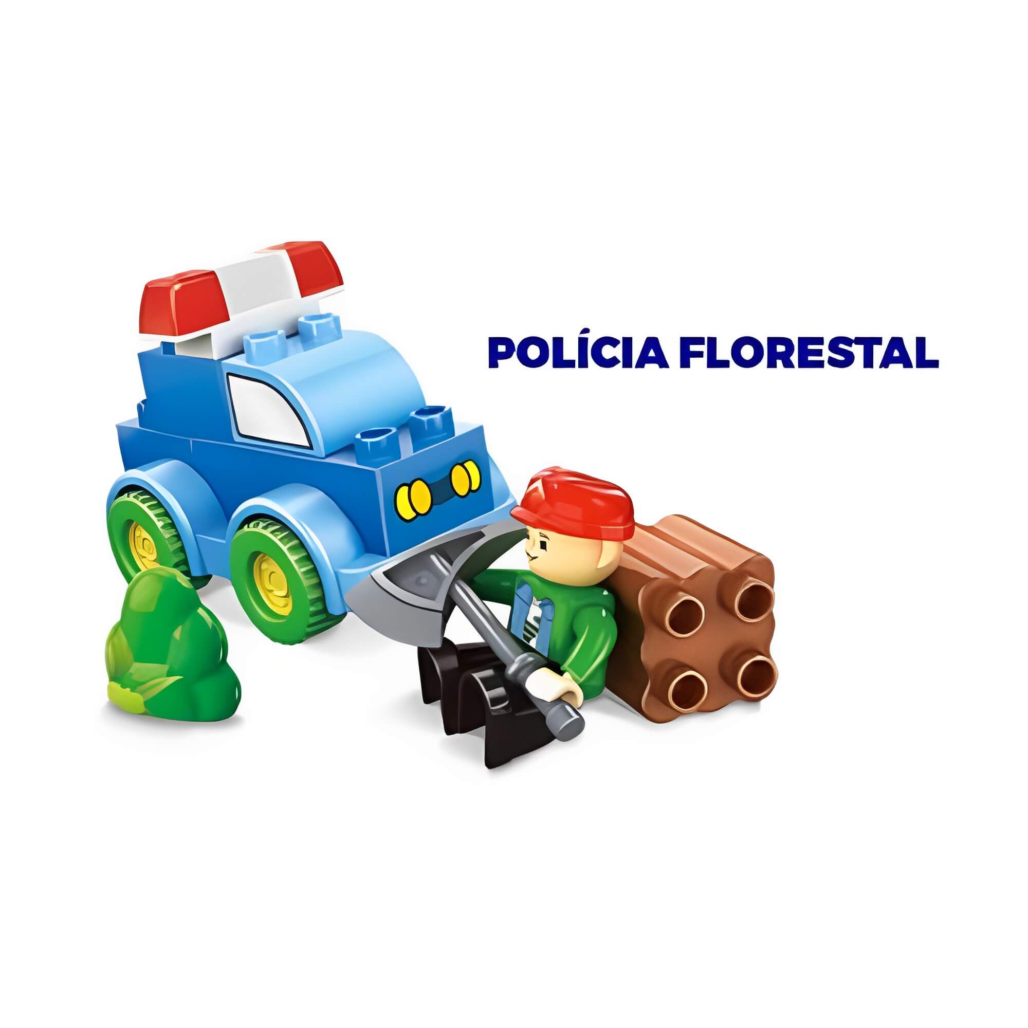 Brinquedo de Montar Ação Móvel Polícia Coelho Posto Granja 11 Peças Sortidos Polibrinq BM012