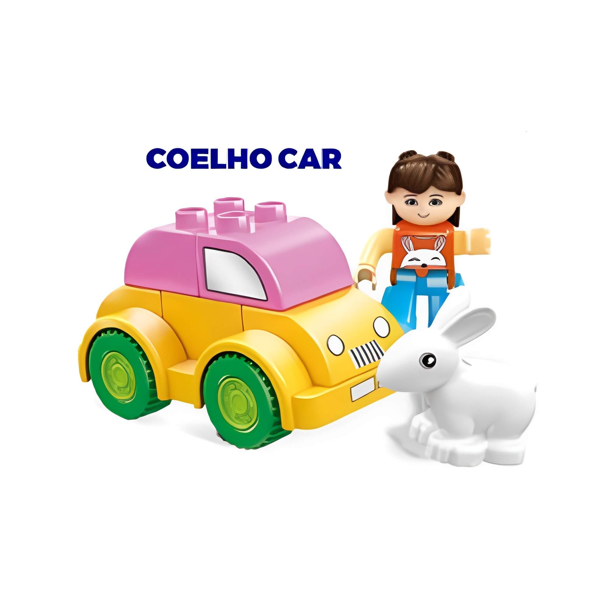 Brinquedo de Montar Ação Móvel Polícia Coelho Posto Granja 11 Peças Sortidos Polibrinq BM012