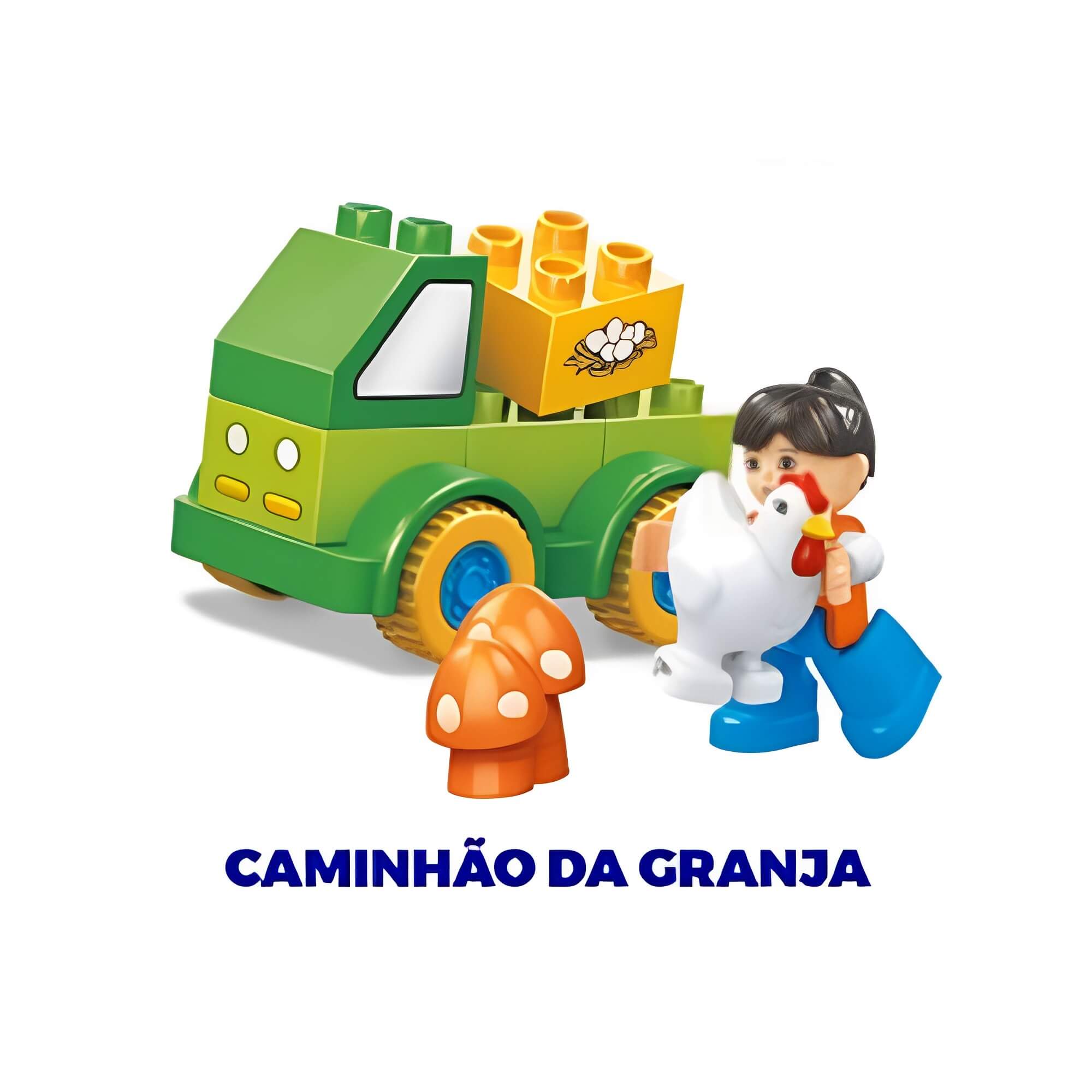 Brinquedo de Montar Ação Móvel Polícia Coelho Posto Granja 11 Peças Sortidos Polibrinq BM012