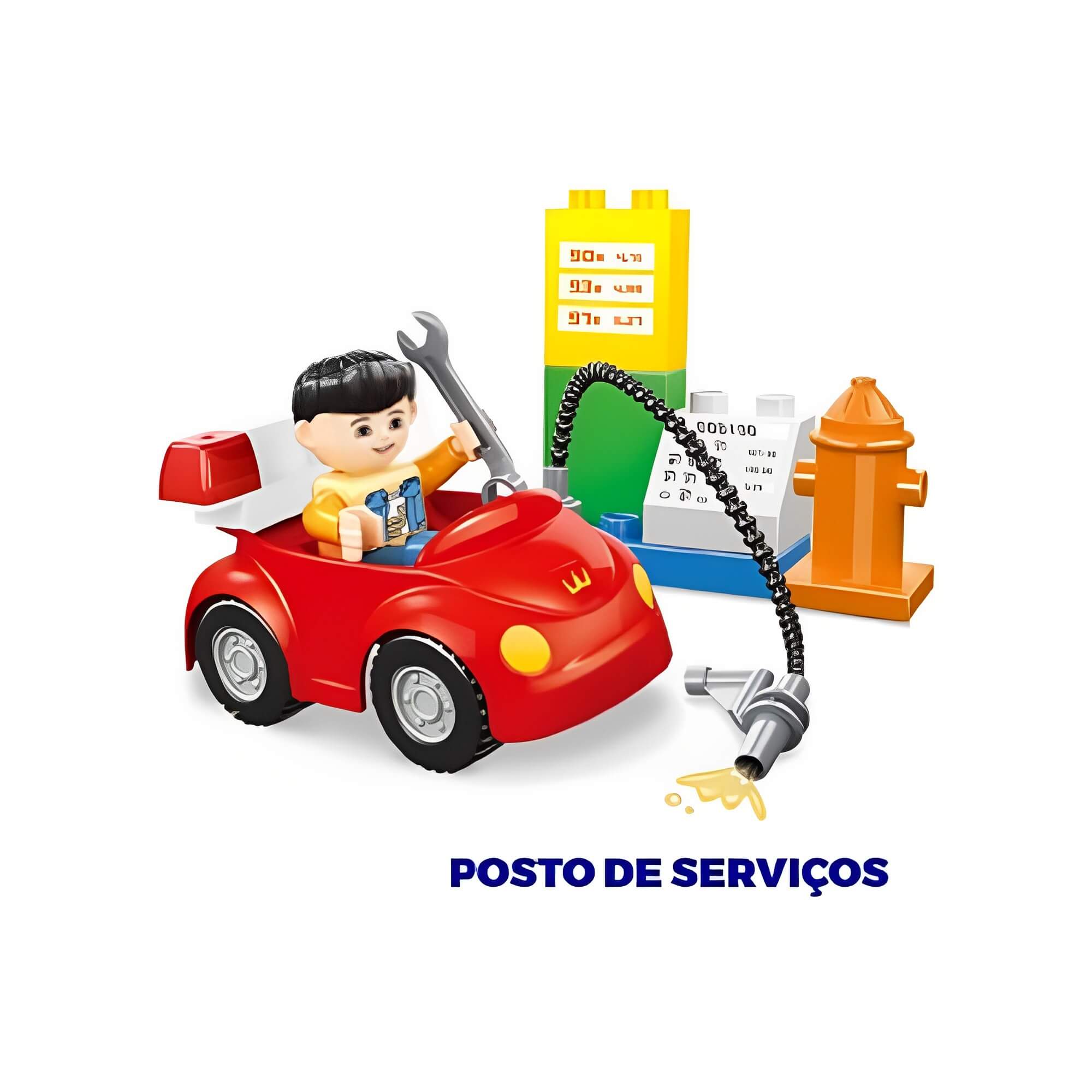 Brinquedo de Montar Ação Móvel Polícia Coelho Posto Granja 11 Peças Sortidos Polibrinq BM012