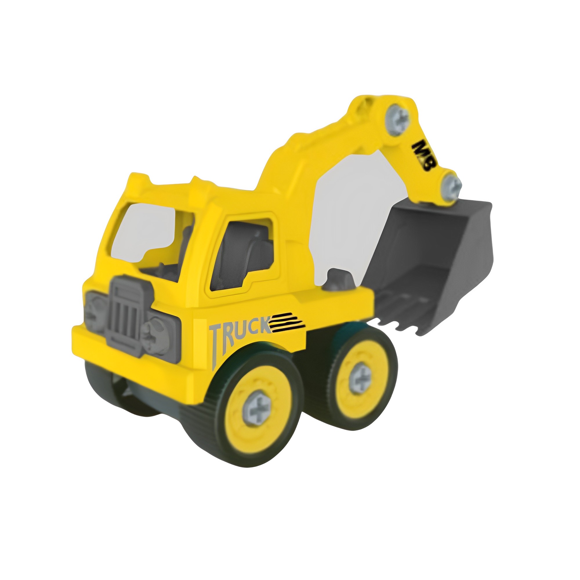 Brinquedo de Montar Construtores (Escavadeira) Amarela 25 Peças Polibrinq - BM026