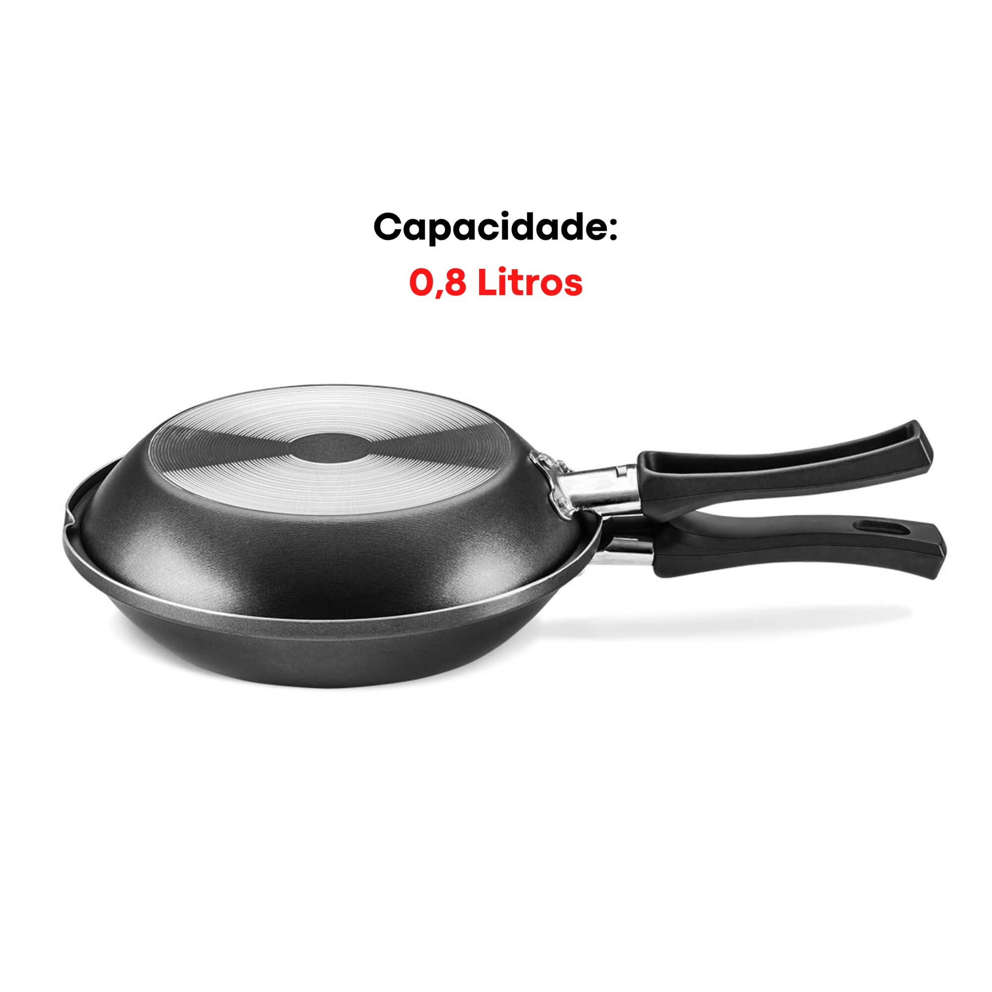 Panela Omeleteira Antiaderente 0,8L N18 Grafite Omelete Ovo Cozinha Frigideira MTA - 939