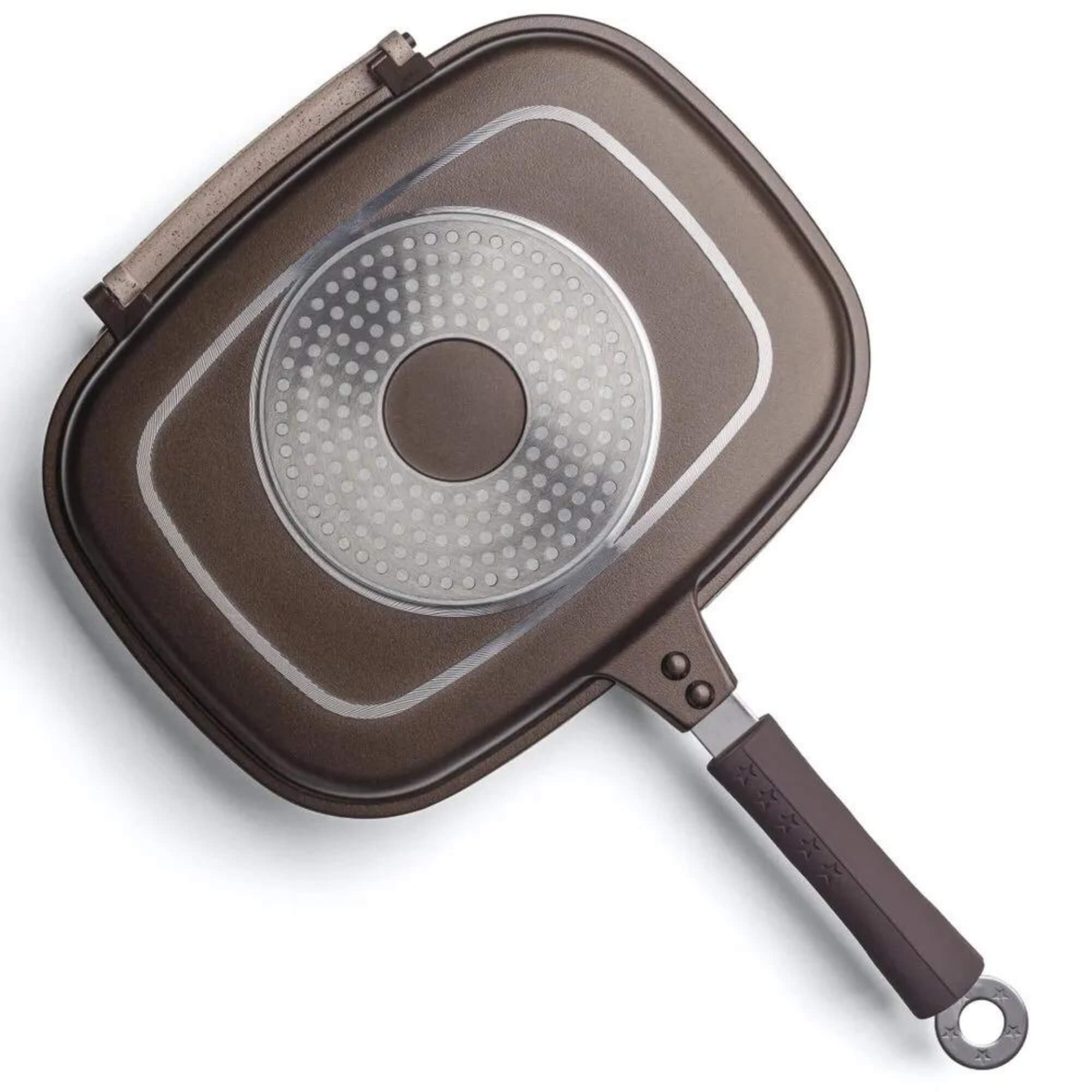 Panela Grill Duplo Belga por Indução Antiaderente 3,4L com Revestimento Cerâmico MTA - 8446