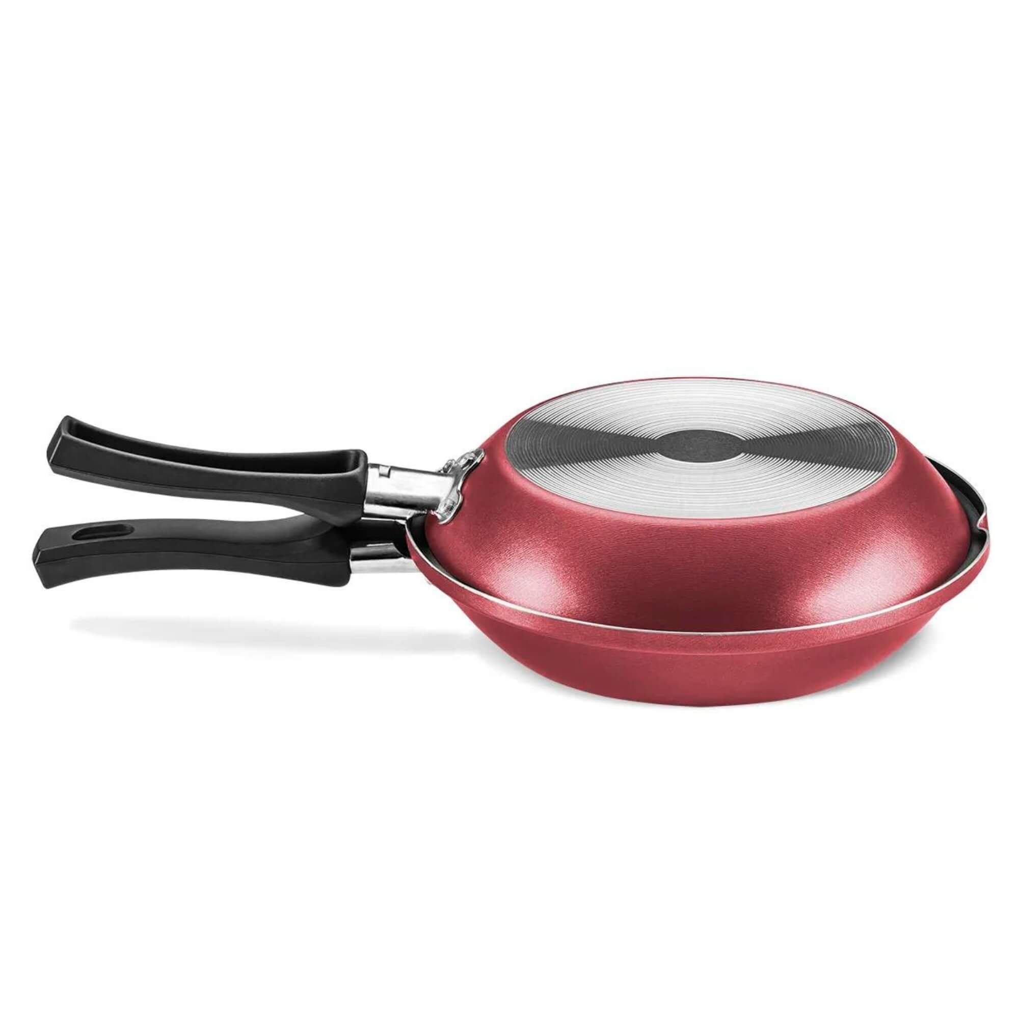 Panela Omeleteira Cristal 0,8 Litros Antiaderente 18cm Cereja MTA - 8982