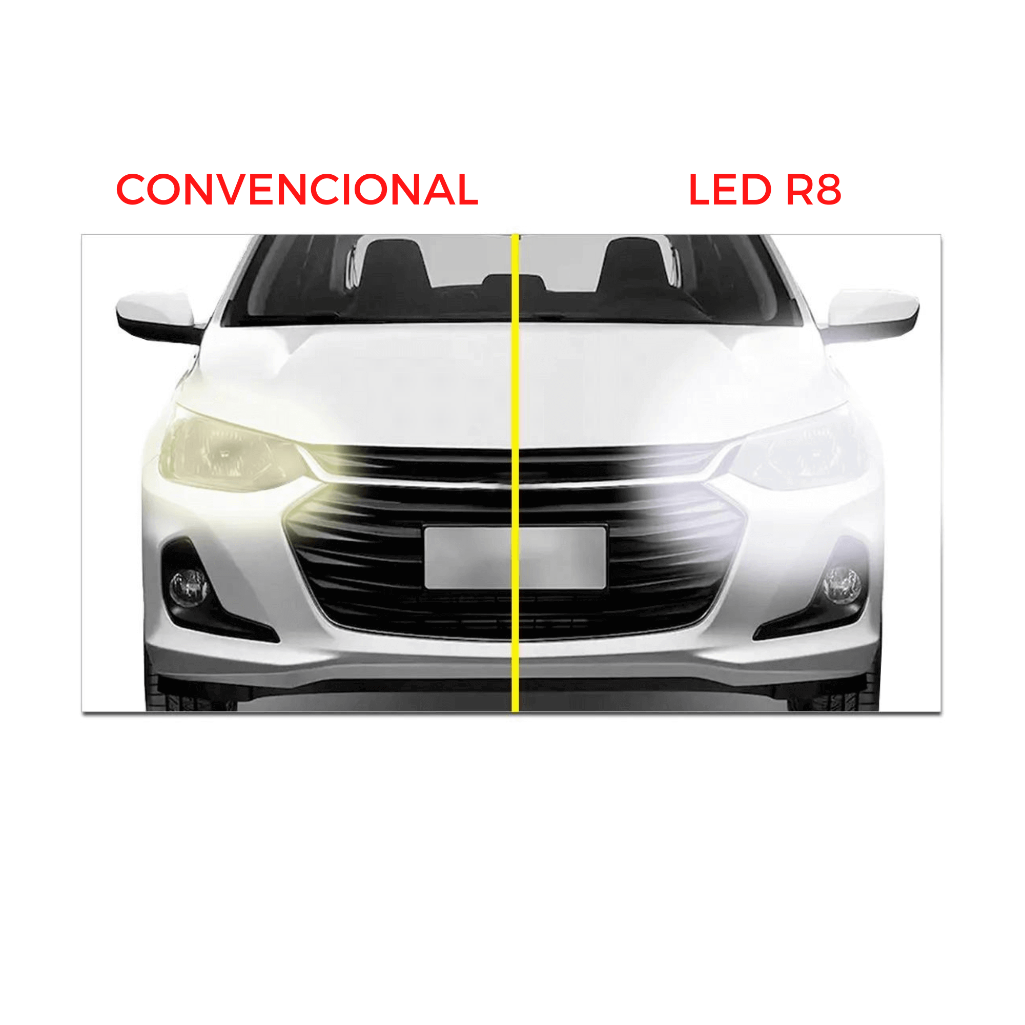 Kit lâmpadas LED 6000K M7 HEADLIGHT 3200 Lumens 38w JR8 HB4 HB3 H7 H3 H27 H16 H11 H4 Encaixe da Lâmpada:H11