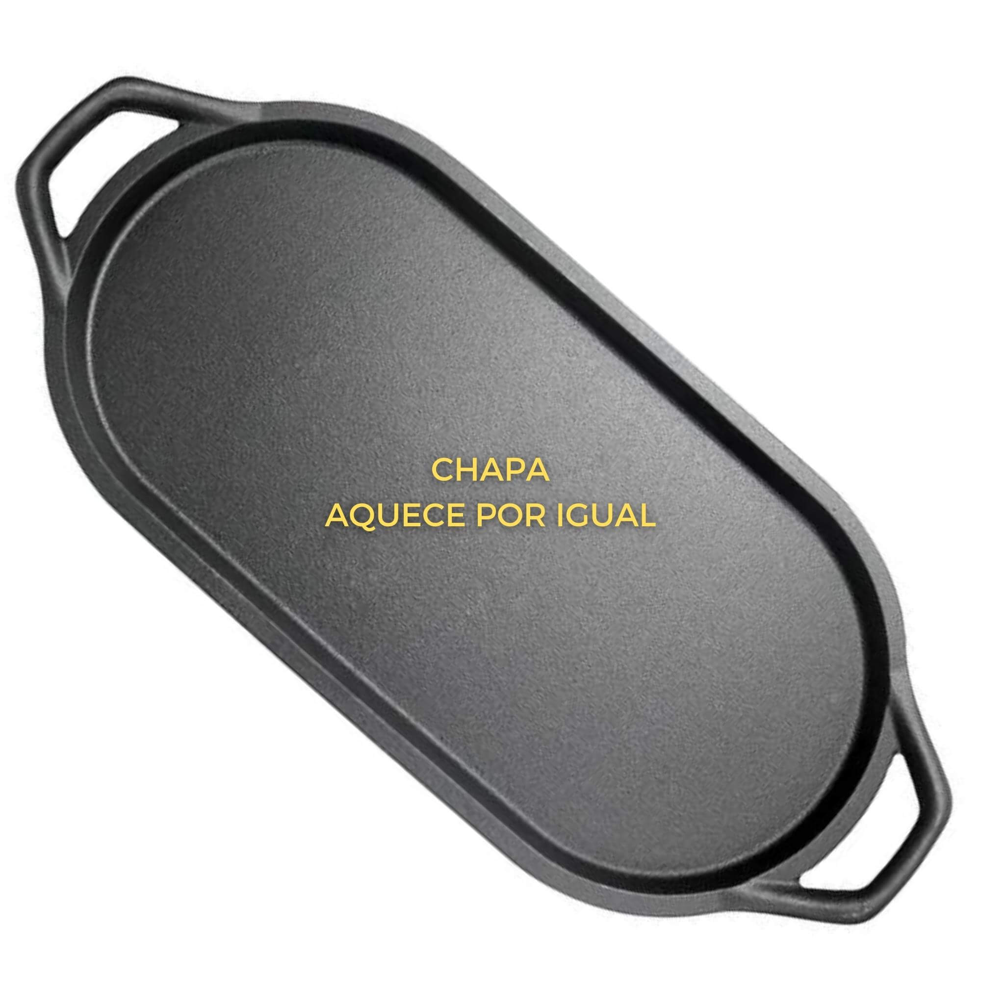 Chapa de Ferro Fundido Oval Aquece Uniforme 45x22cm Capacidade 0,9 Litros MTA - 8331