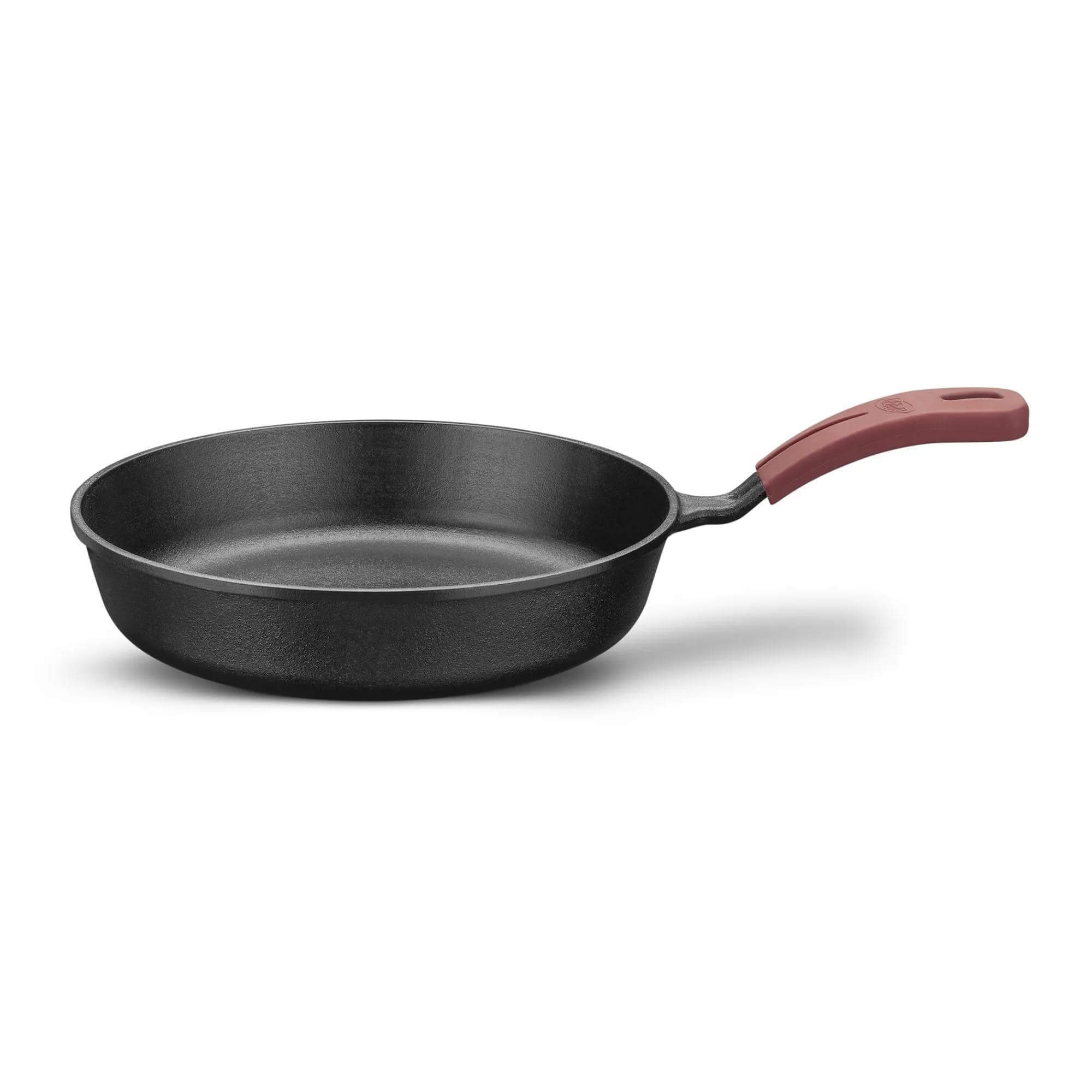 Frigideira de Ferro Fundido 24cm N24 Forno e Fogão Tampa de Vidro 1,9 Litros MTA - 8377