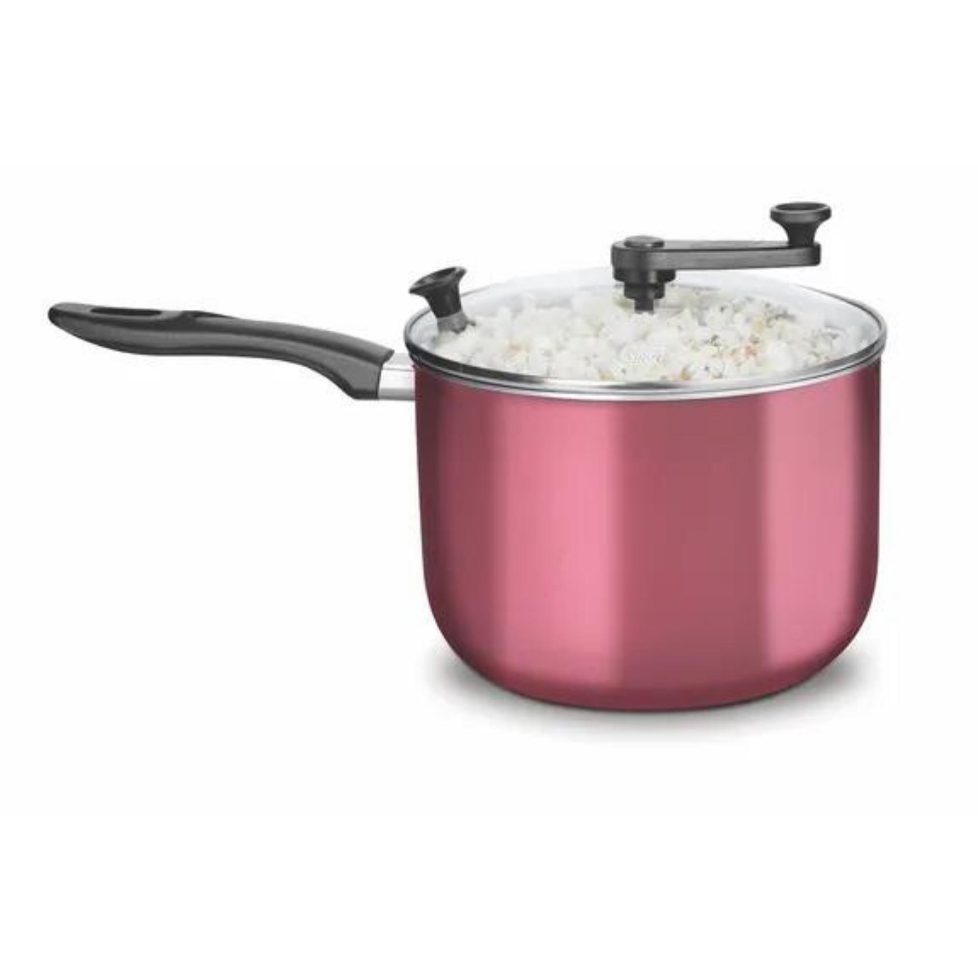 Panela Pipoqueira 4,8L Alumínio Antiaderente com Tampa de Vidro N22 Cor Cereja MTA - 3030