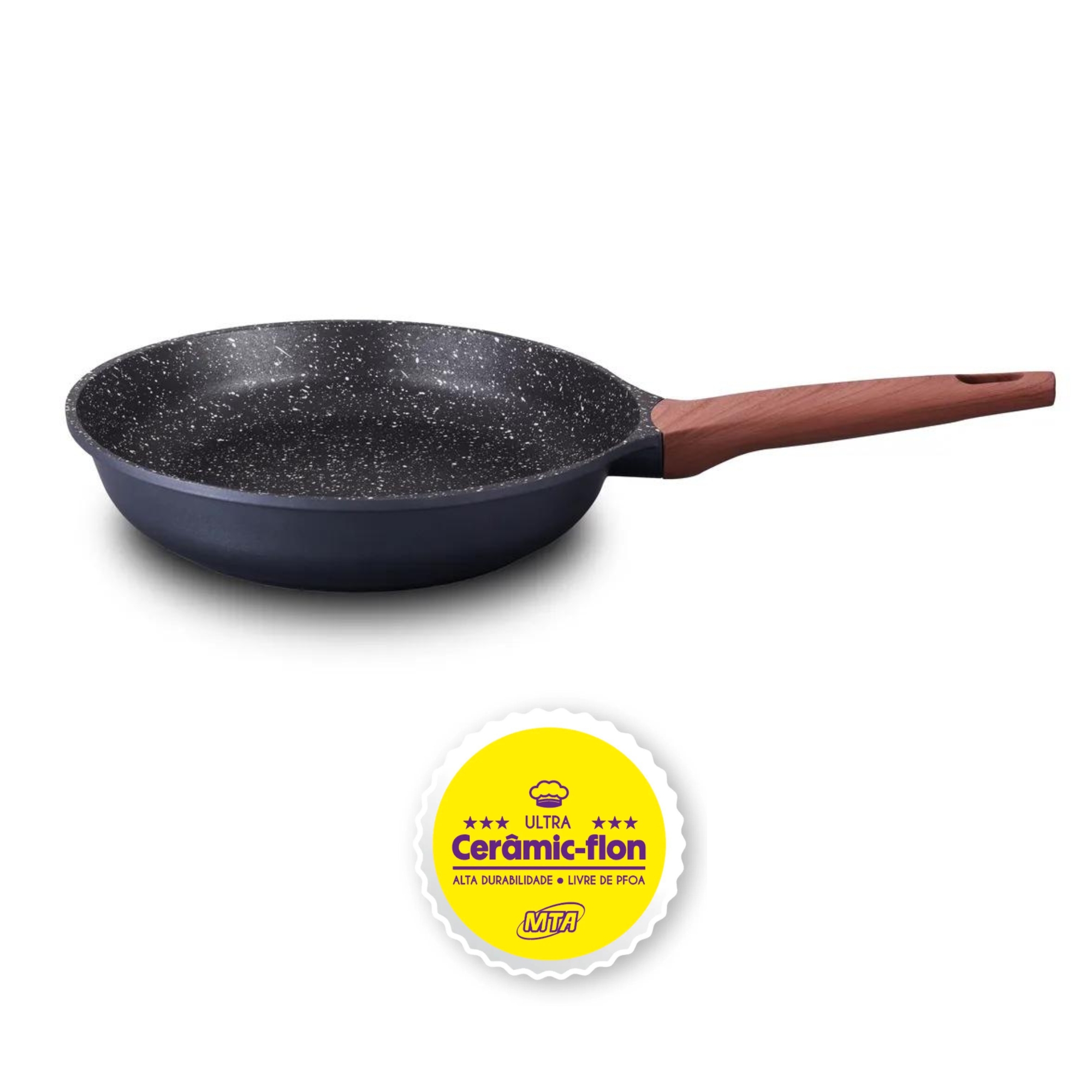 Jogo de Panelas 3 Peças Frigideira Caçarola em Alumínio Cerâmic-Flon Titanium MTA - 8450