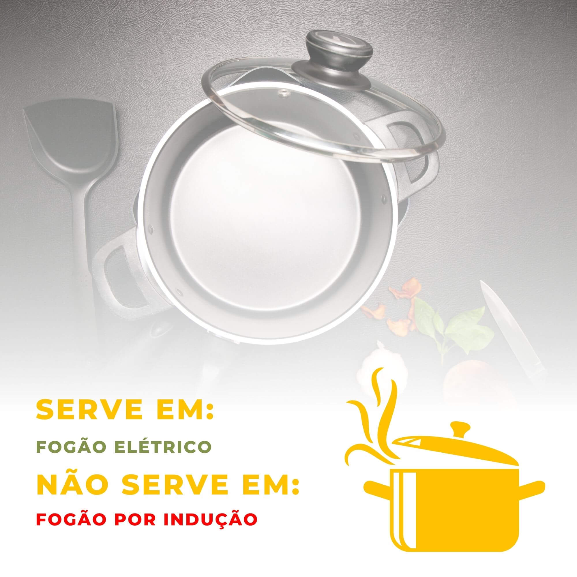 Jogo de Panelas 10 Peças Frigideira Caçarola Fervedor Concha Espátula Seletta Cereja MTA 8836