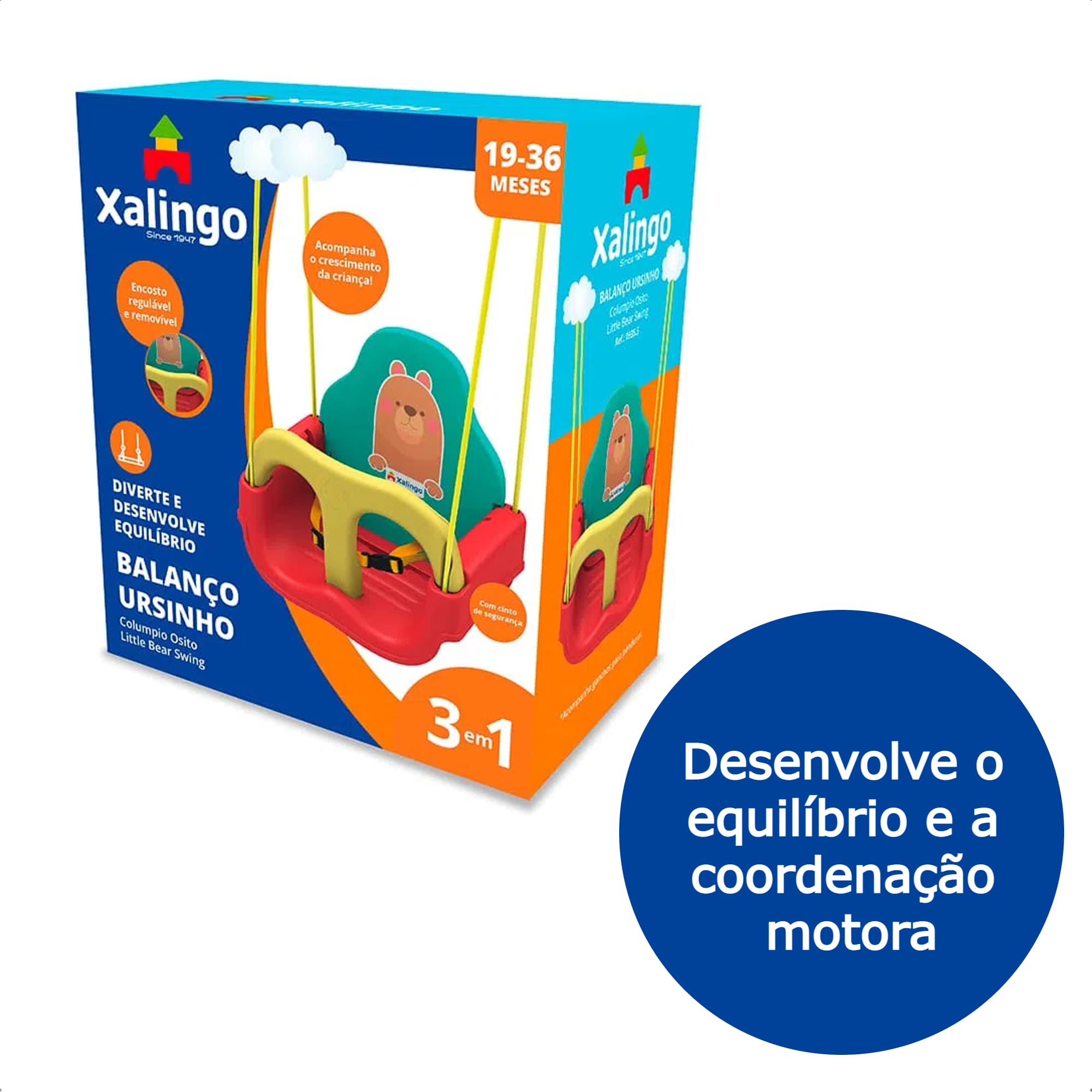 Balanço Infantil Vários Modelos Xalingo Opção:Ursinho Vermelho