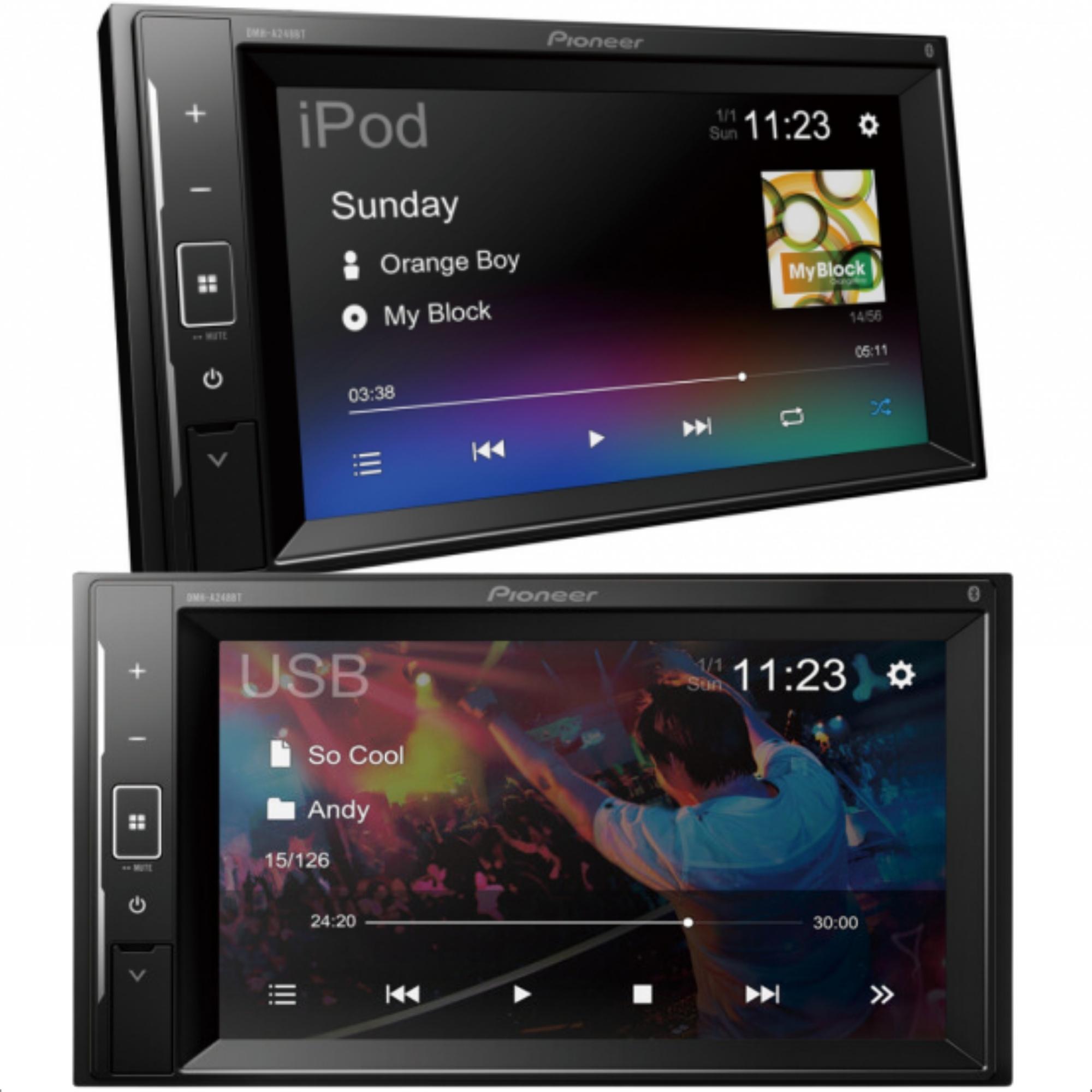 Central Multimídia Pioneer 2 Din 6.2 Pol Dmh-a248bt Android IOS Bluetooth USB AM/FM RCA