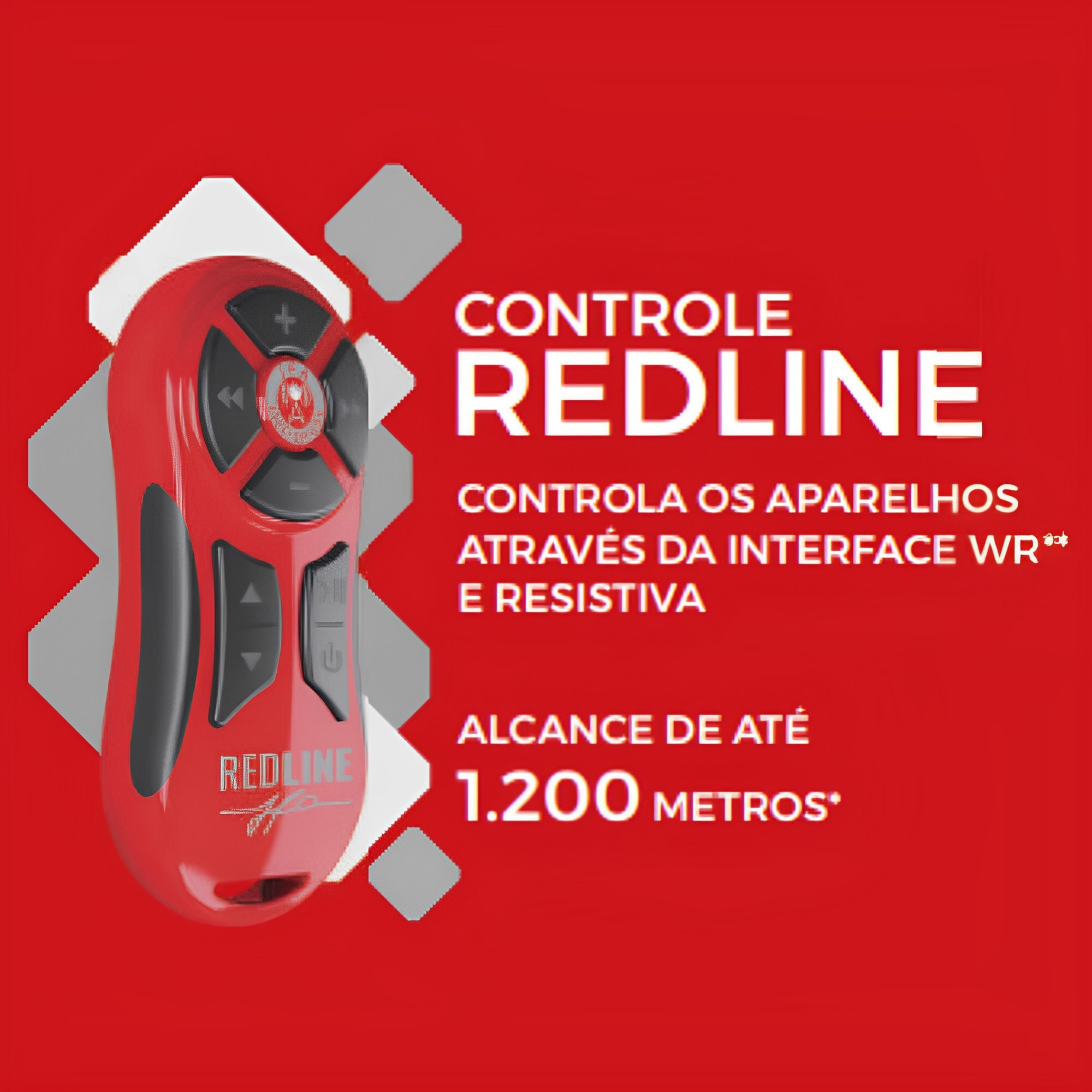 Controle de longa distância 1200 metros Remoto Controlador Redline WRPlus JFA Vermelho Automotivo