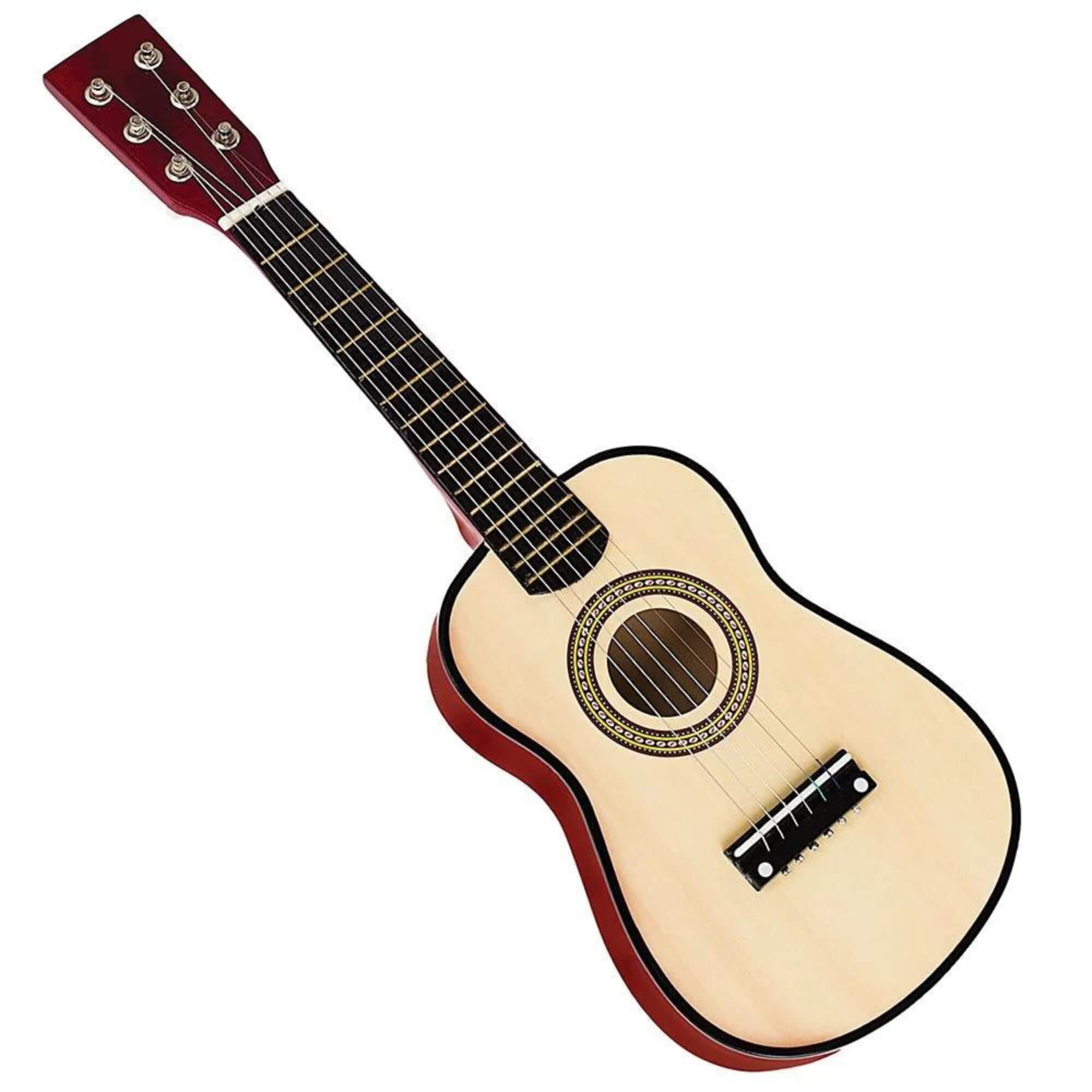 Mini Violão Infantil com Palheta, Cordas em Aço e Corpo de Madeira Shiny Toys - 181